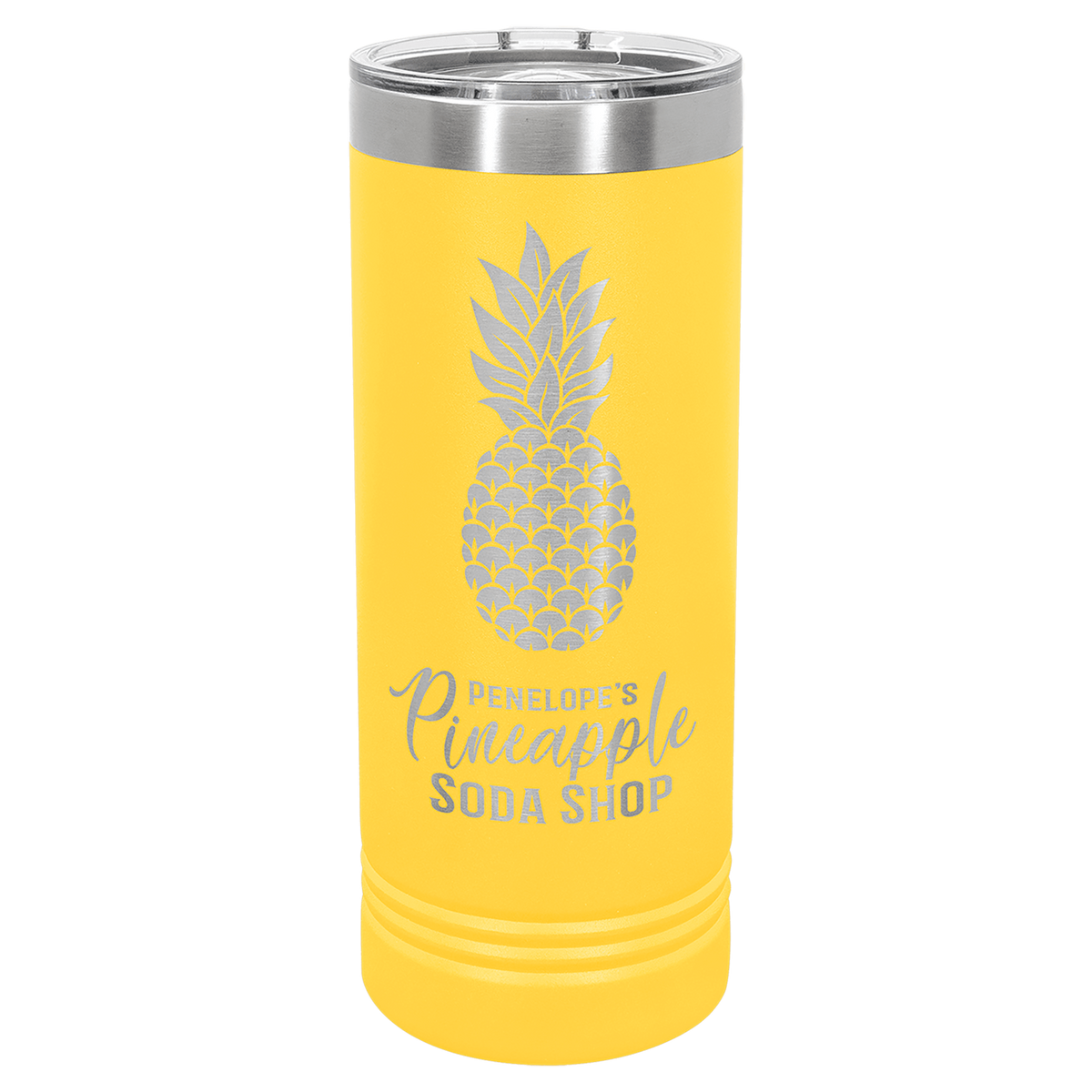Polar Camel 22 oz. Yellow Skinny Tumbler with Slider Lid 3