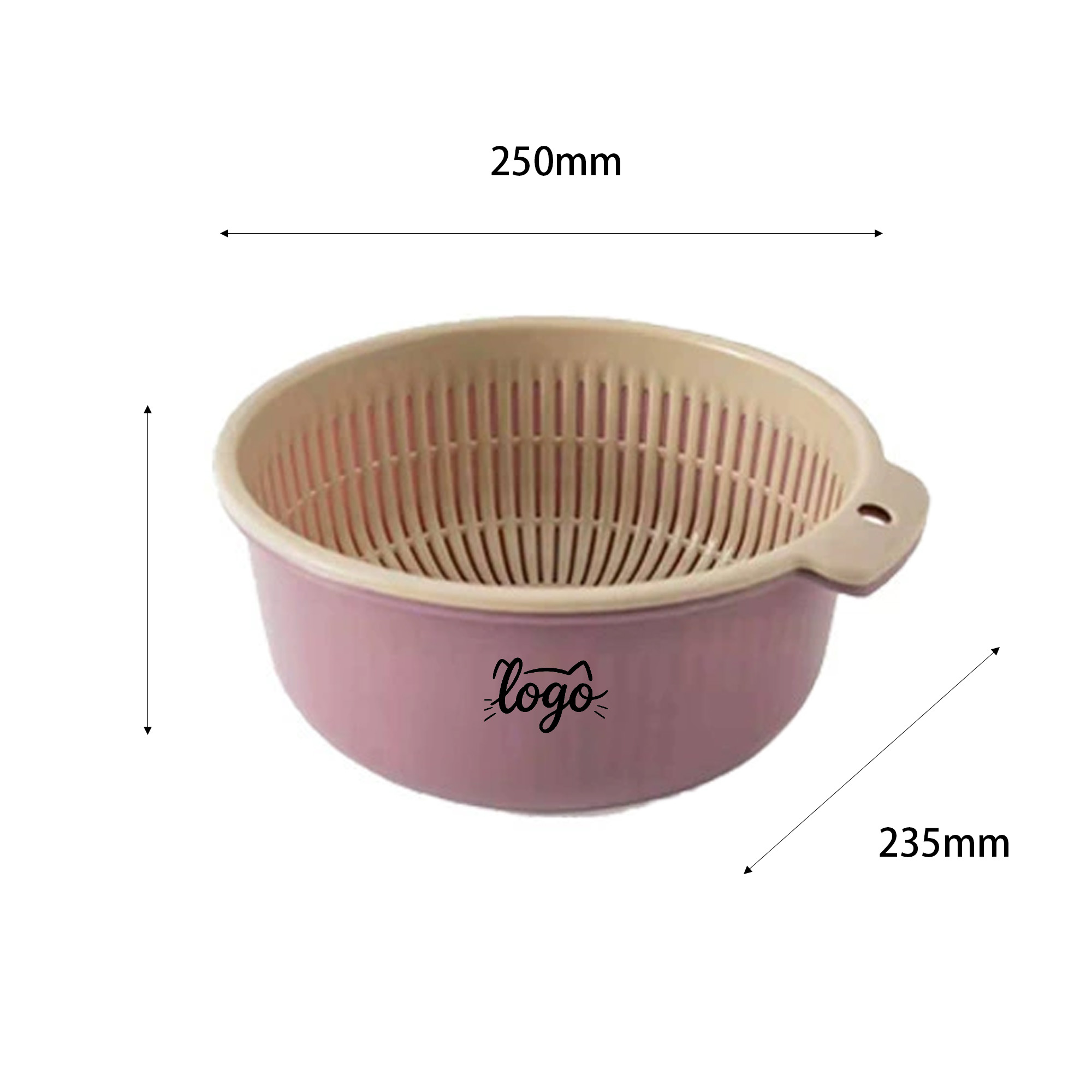 Thickened Round Double-Layer Kitchen Drain Basket 3