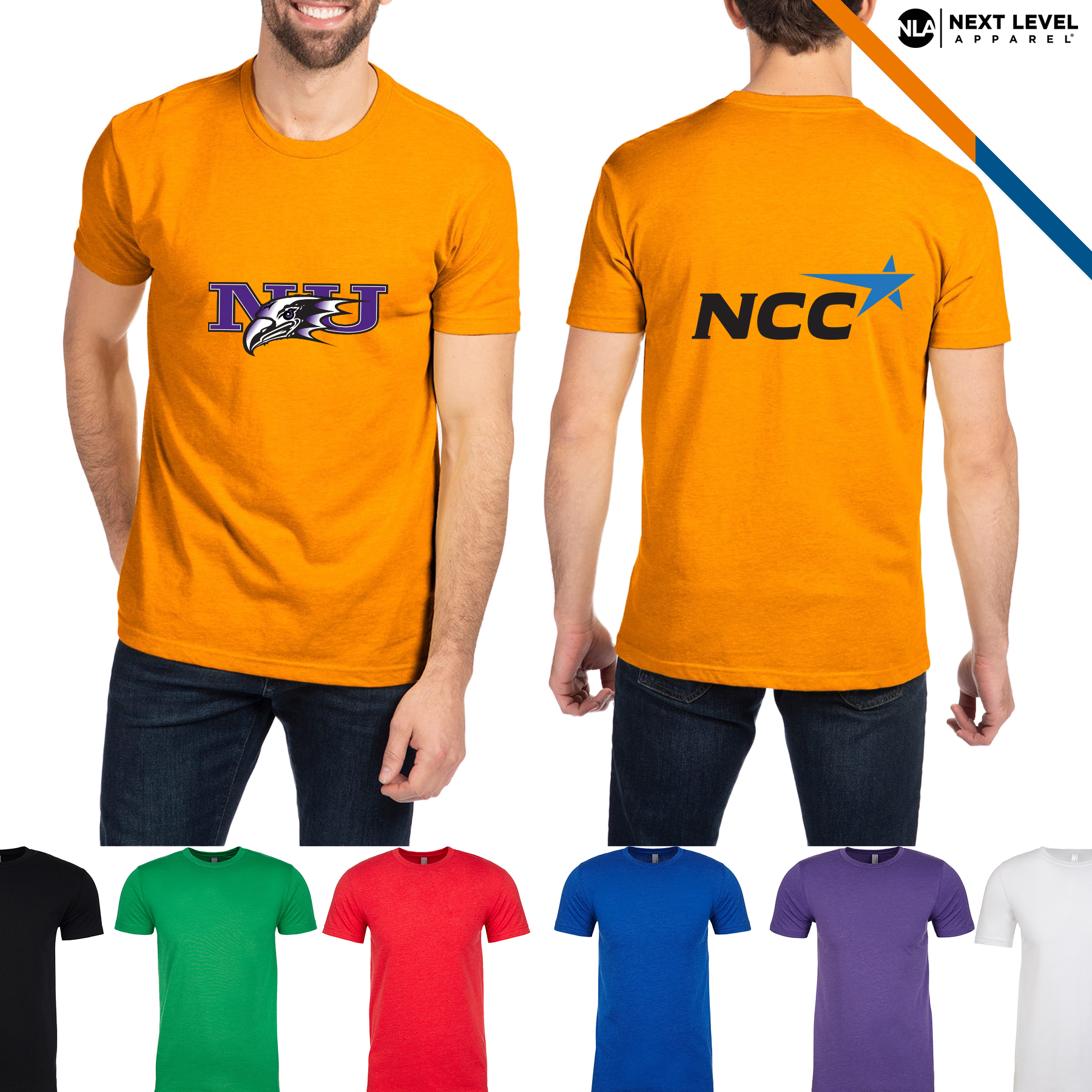 Next Level® 4.3 oz Men’s CVC Crew T-Shirts