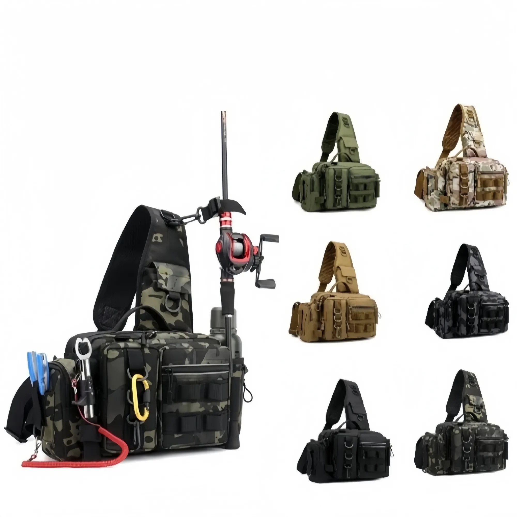 Camo Fishing Tackle Sling Waist Bag 20