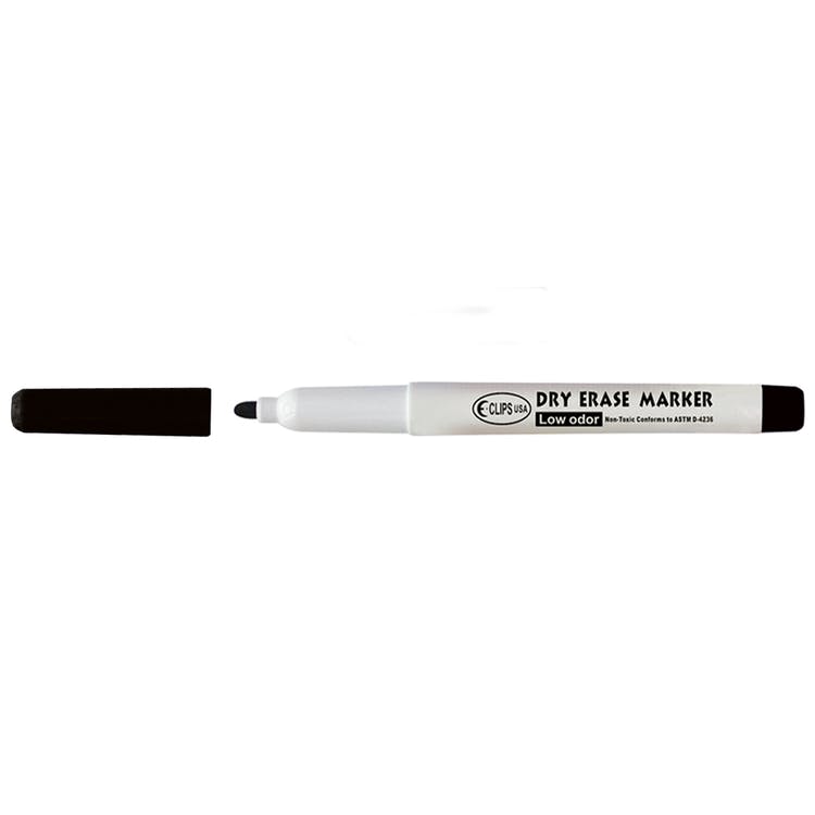Dry Erase Marker - Low Odor Ink Fine Tip Black 3