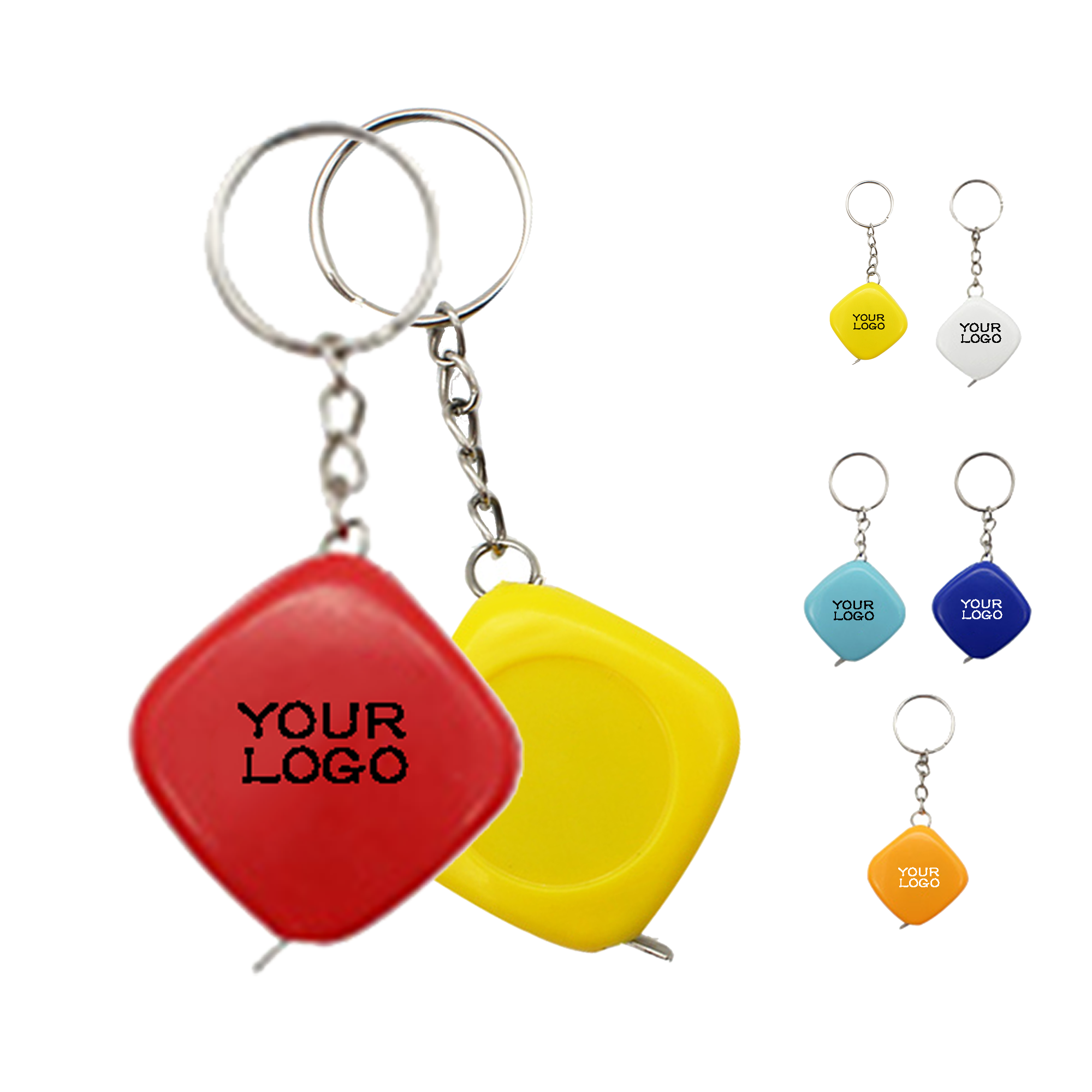 MOQ 20 PCS Promotional Keychain Tape Measure 4