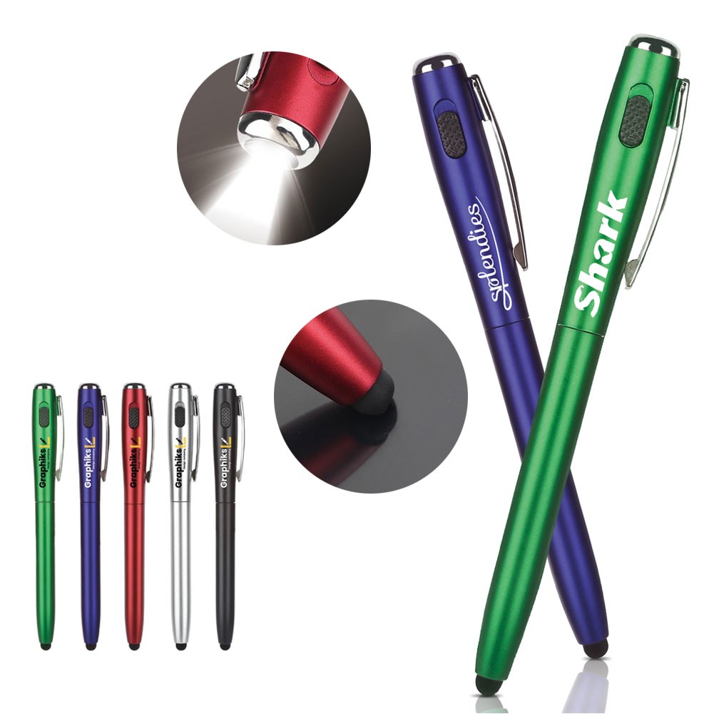Led Flashlight Stylus Pen