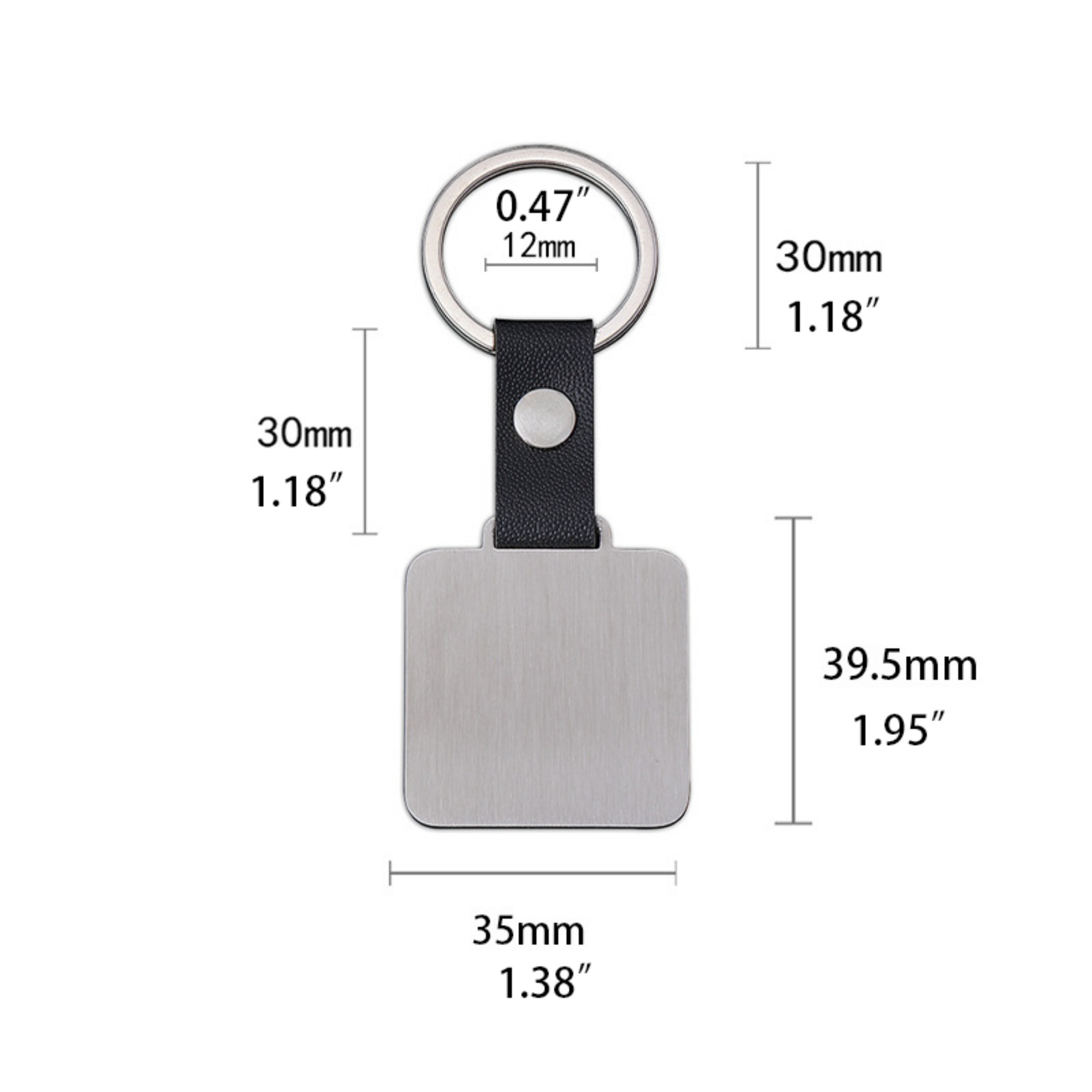 Square Metal Key Chain 5