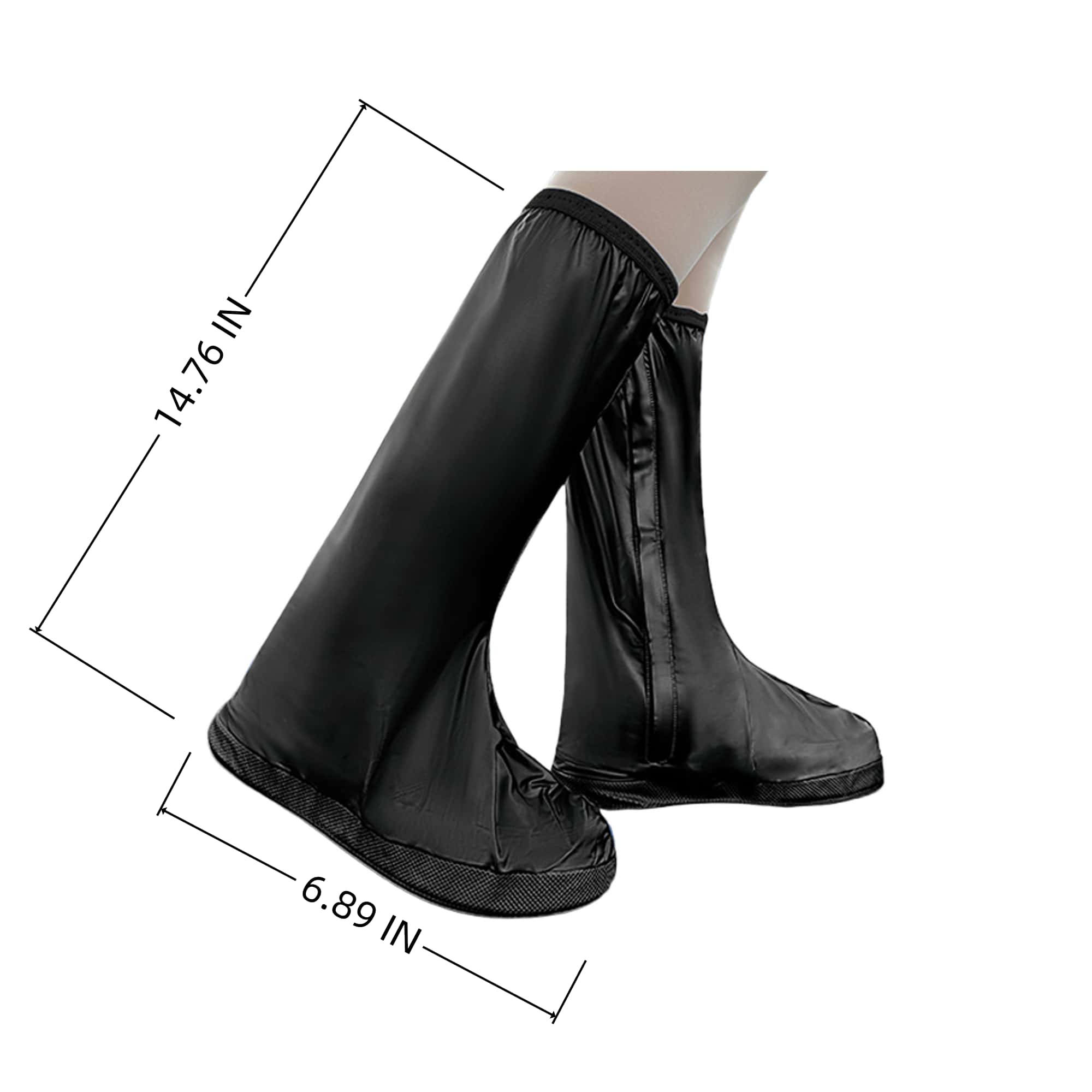 PVC High-Cut Waterproof Non-Slip Rain Shoe Covers 7