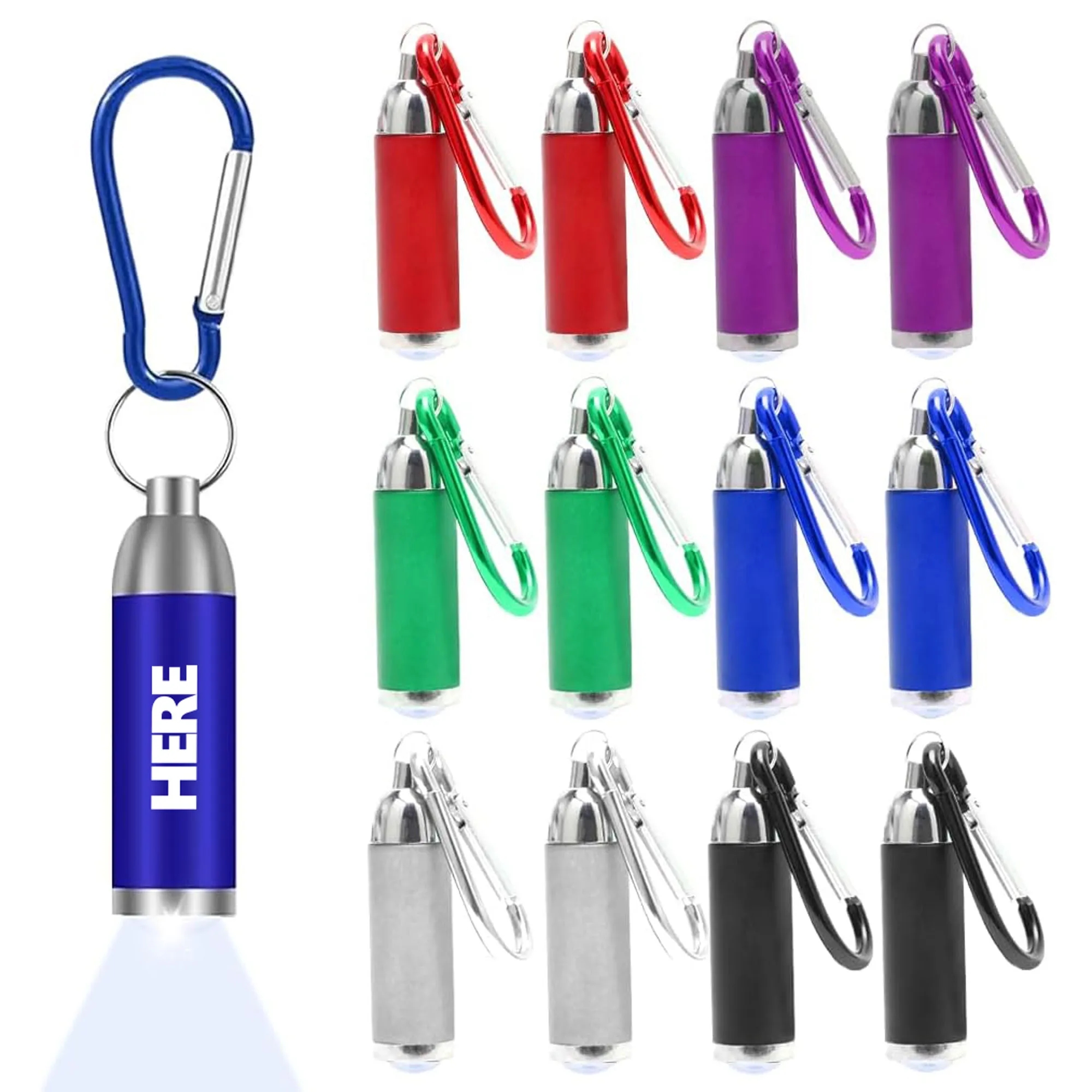 Mini LED Keychain Flashlight With Carabiner 6