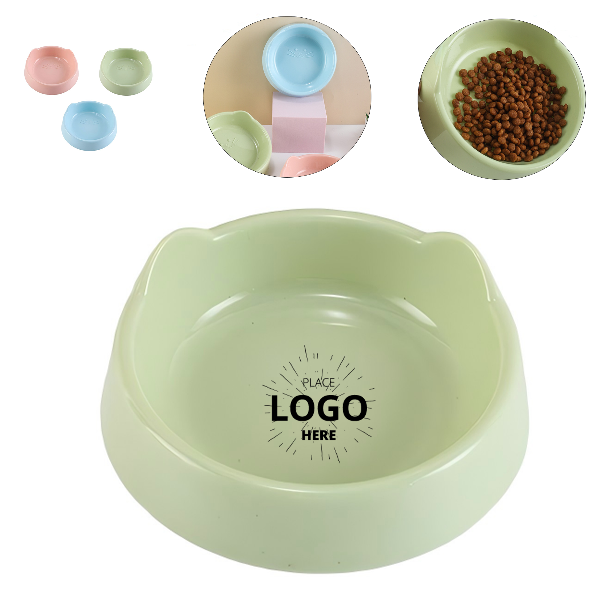 Cute Cat Ear Pet Food Bowl 2