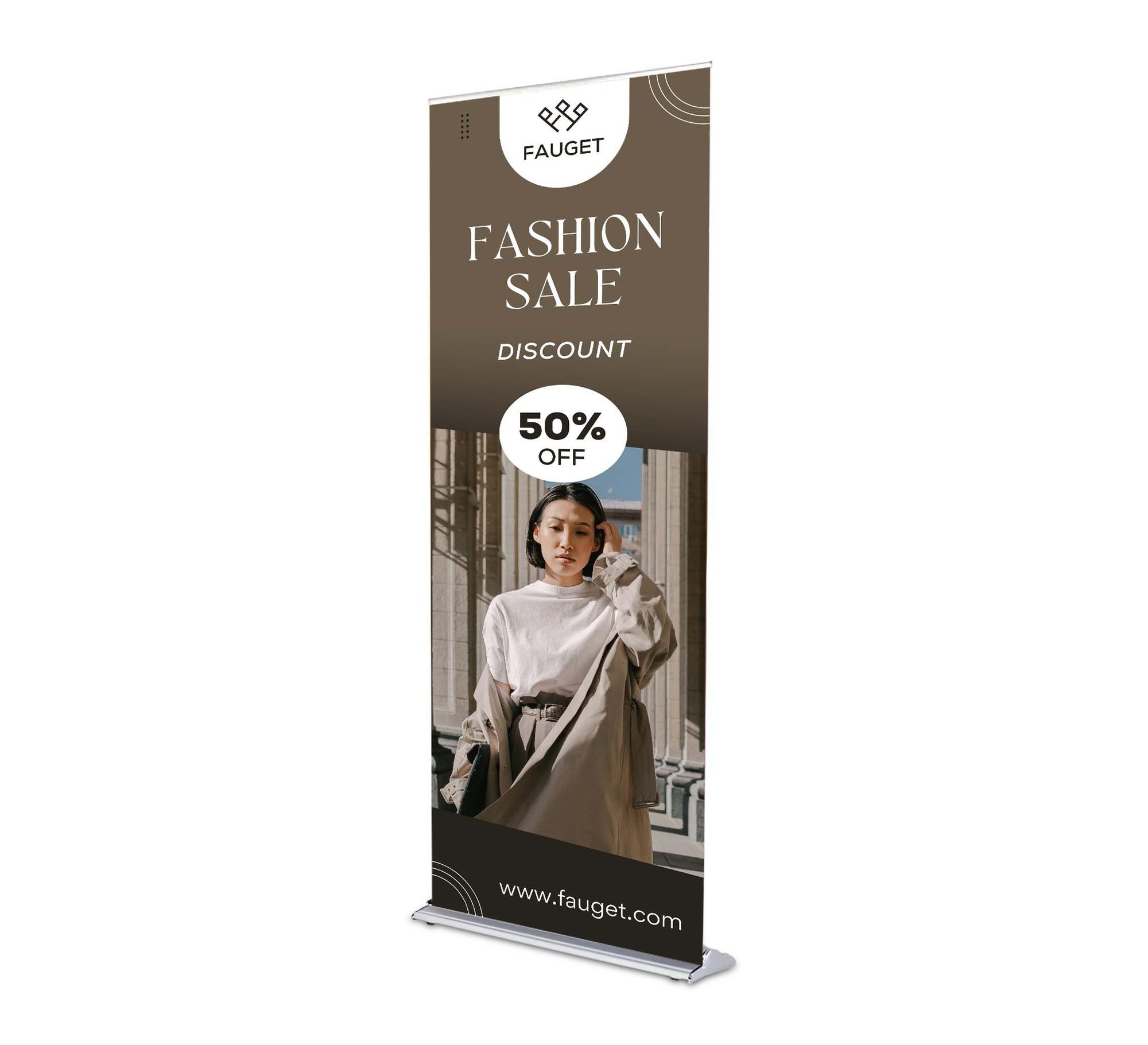 Silverstep 36" x 80" Retractable Banner Stand (Graphic only)
