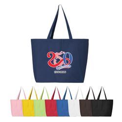 12 oz. 100% Heavy Cotton Canvas 25L Jumbo Tote Bag_R108BT