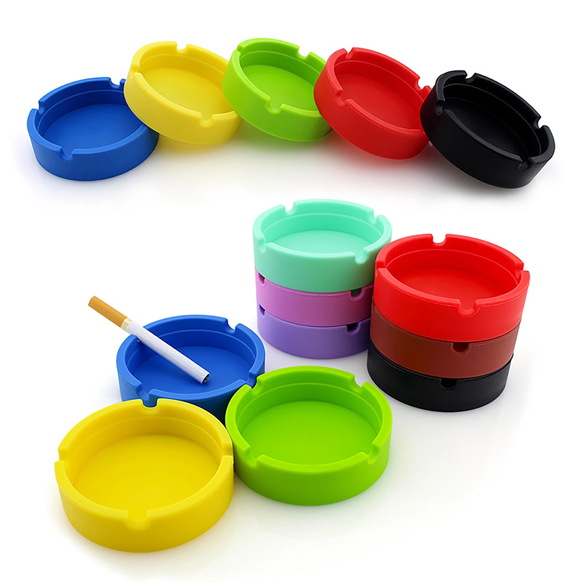 Color High Temperature Resistant Silicone Round Ashtrayr 17