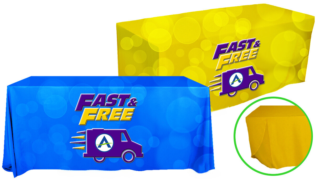 Convertible 6' to 8' All Over Custom Imprint Dye Sublimation Table Cover 7
