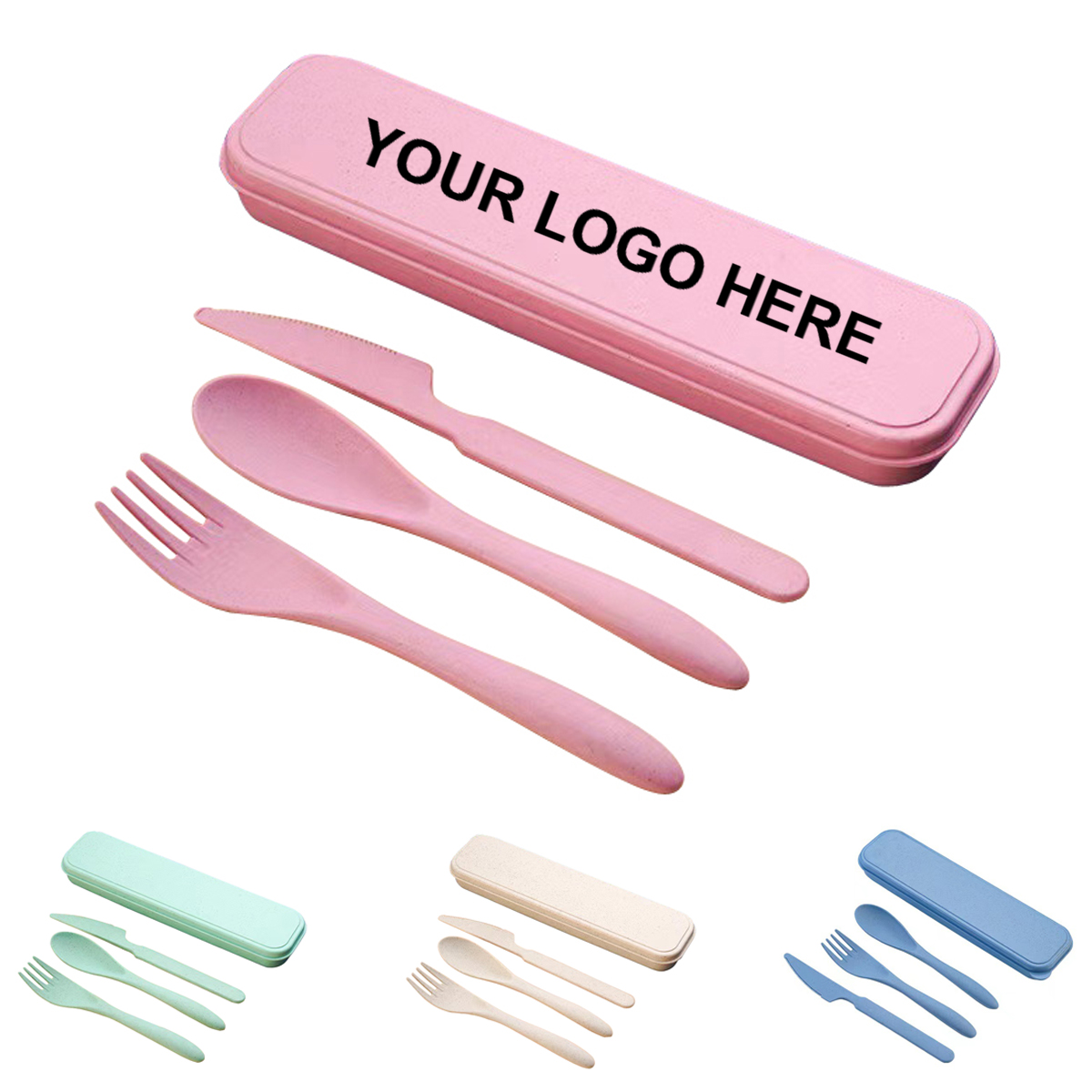 Wheat Straw Travel Cutlery Set 10