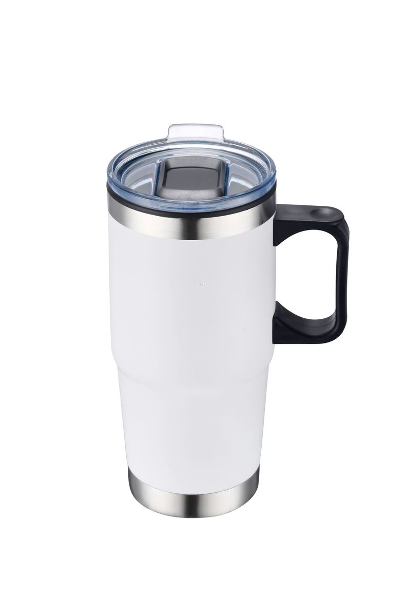 Endura 24 oz White Double Wall Travel Mug 4
