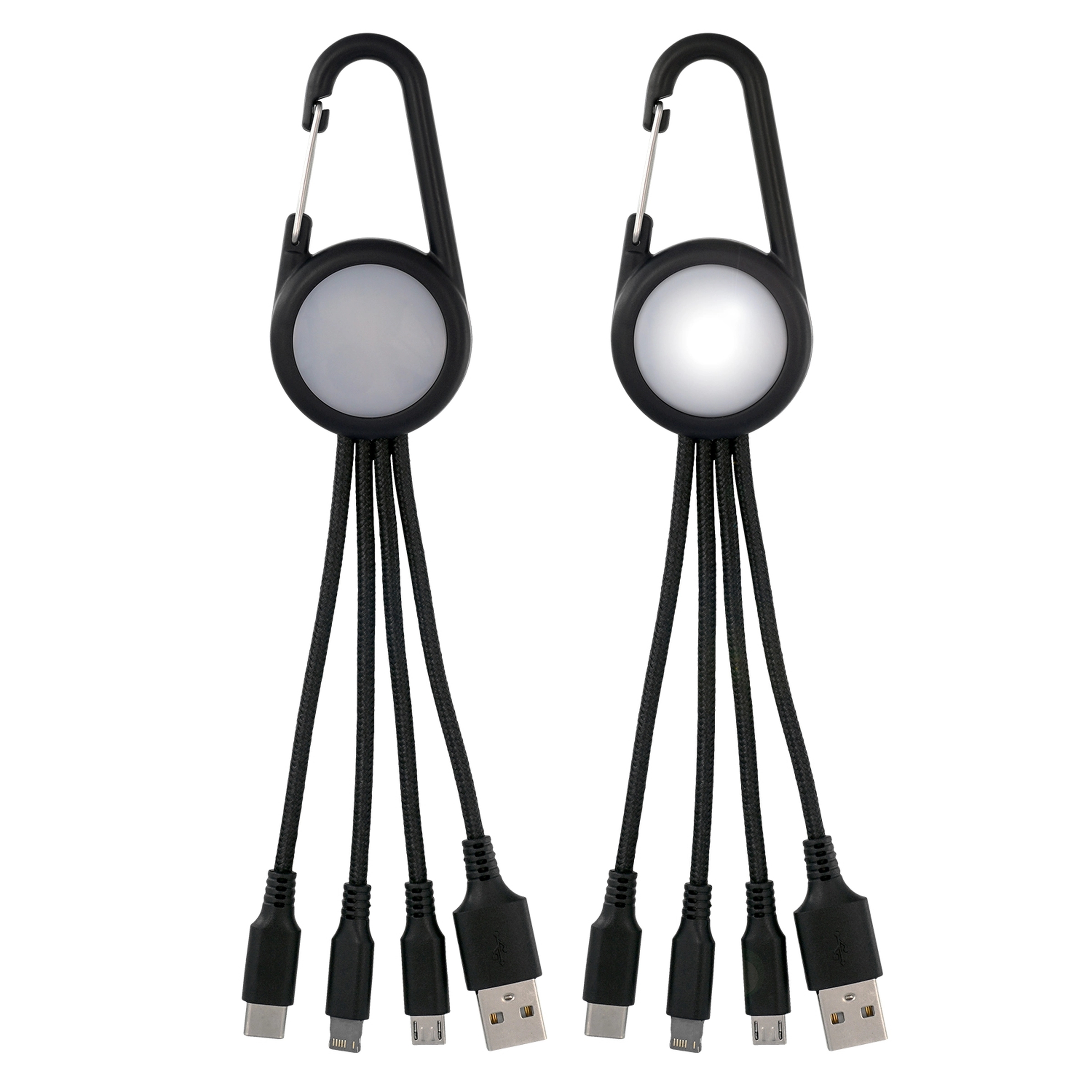 LIGHT UP 3-IN-1 CARABINER CHARGING CABLE 2