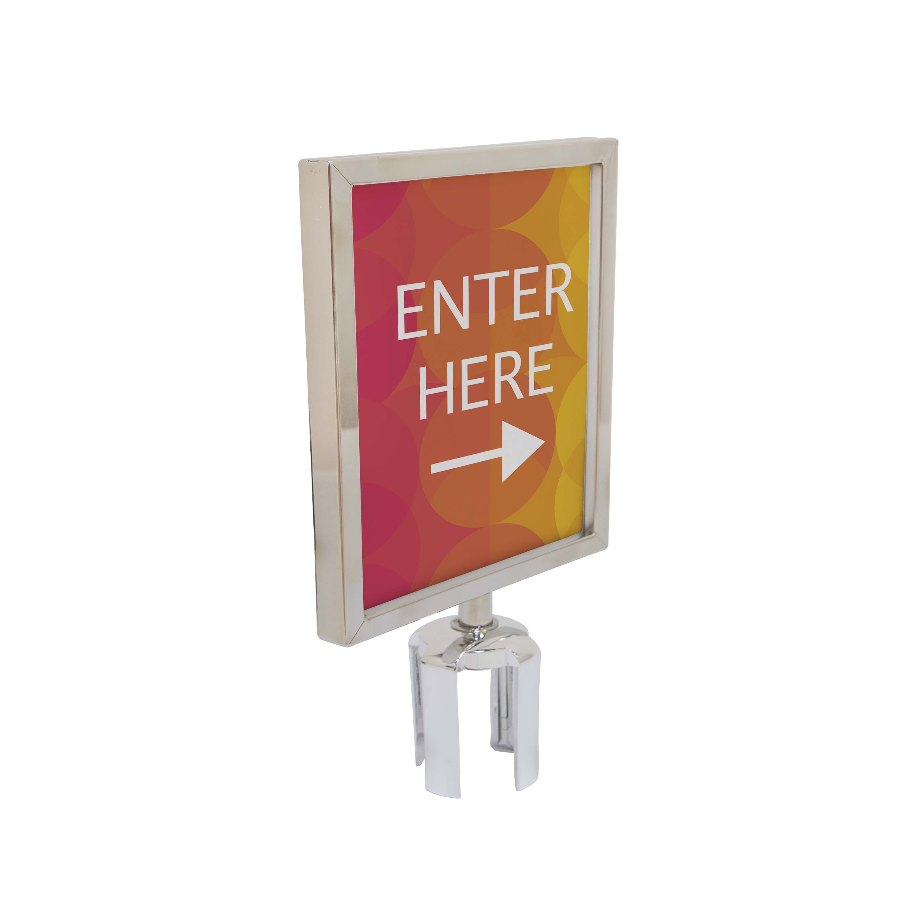 Belt Barrier Sign Holder Kit 4
