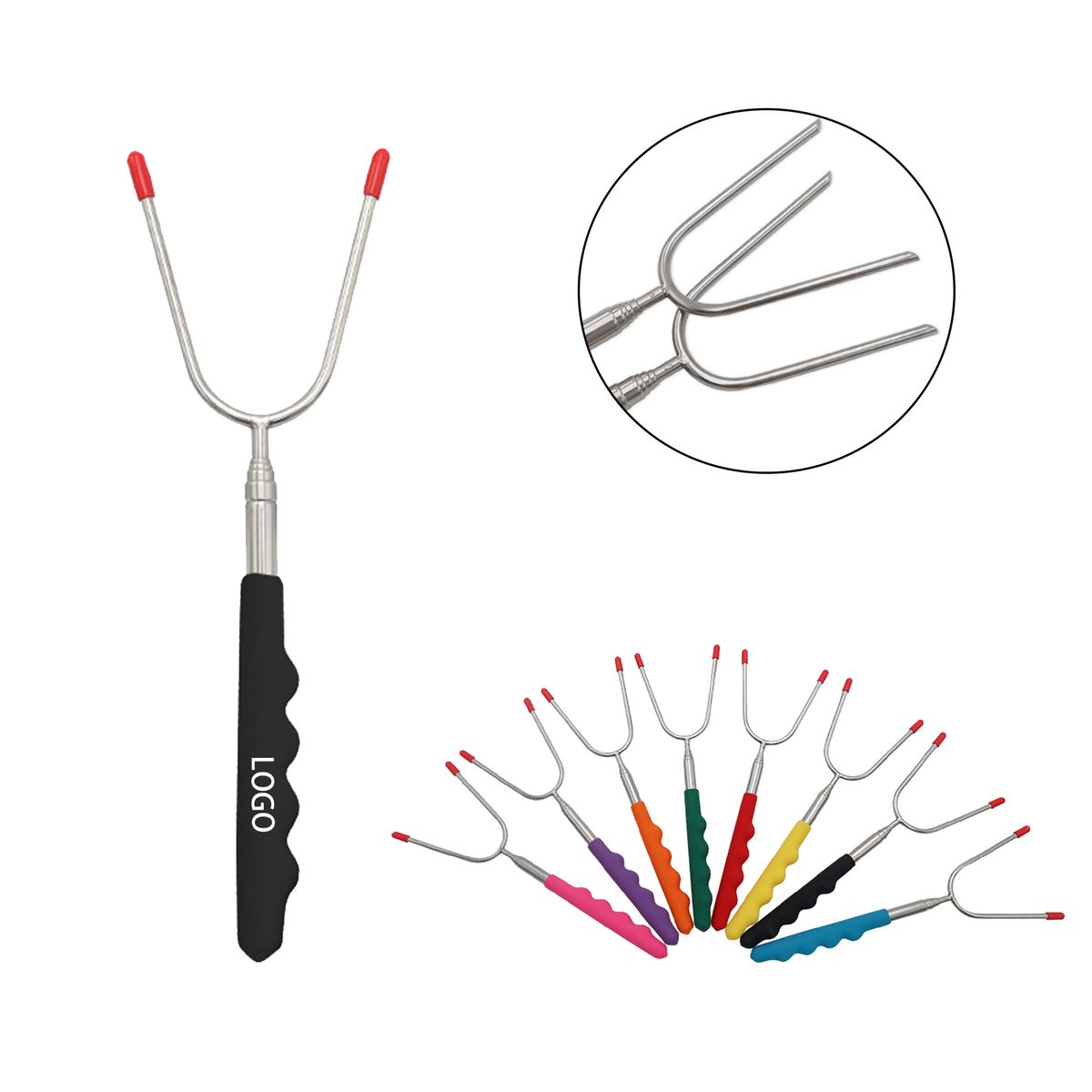 MOQ:20pcs Telescopic Grill Fork 2