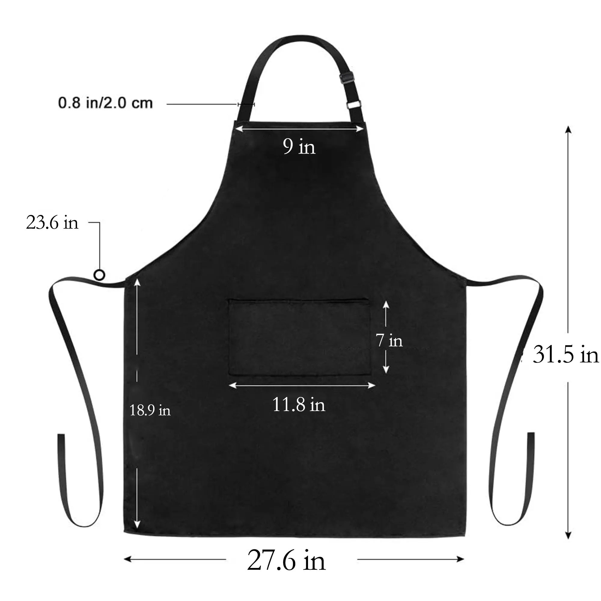 Full Color Waterproof Large Bib Apron 10