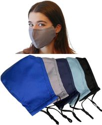 Mask with Sewn-In Filter - 3D 3-Ply Cotton Silkscreened Adju