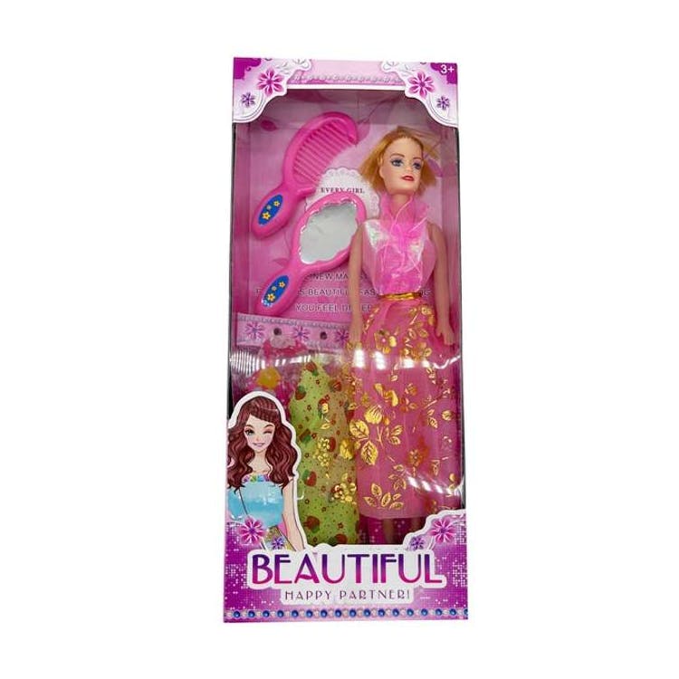 Beauty Doll with Three Dresses and Accessories 11" 3