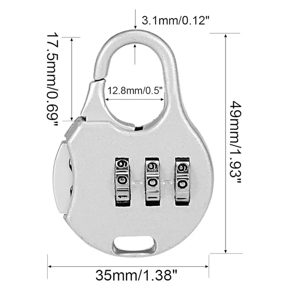 3 Digit Combination Padlock for Events, Gifting and Everyday Use 3