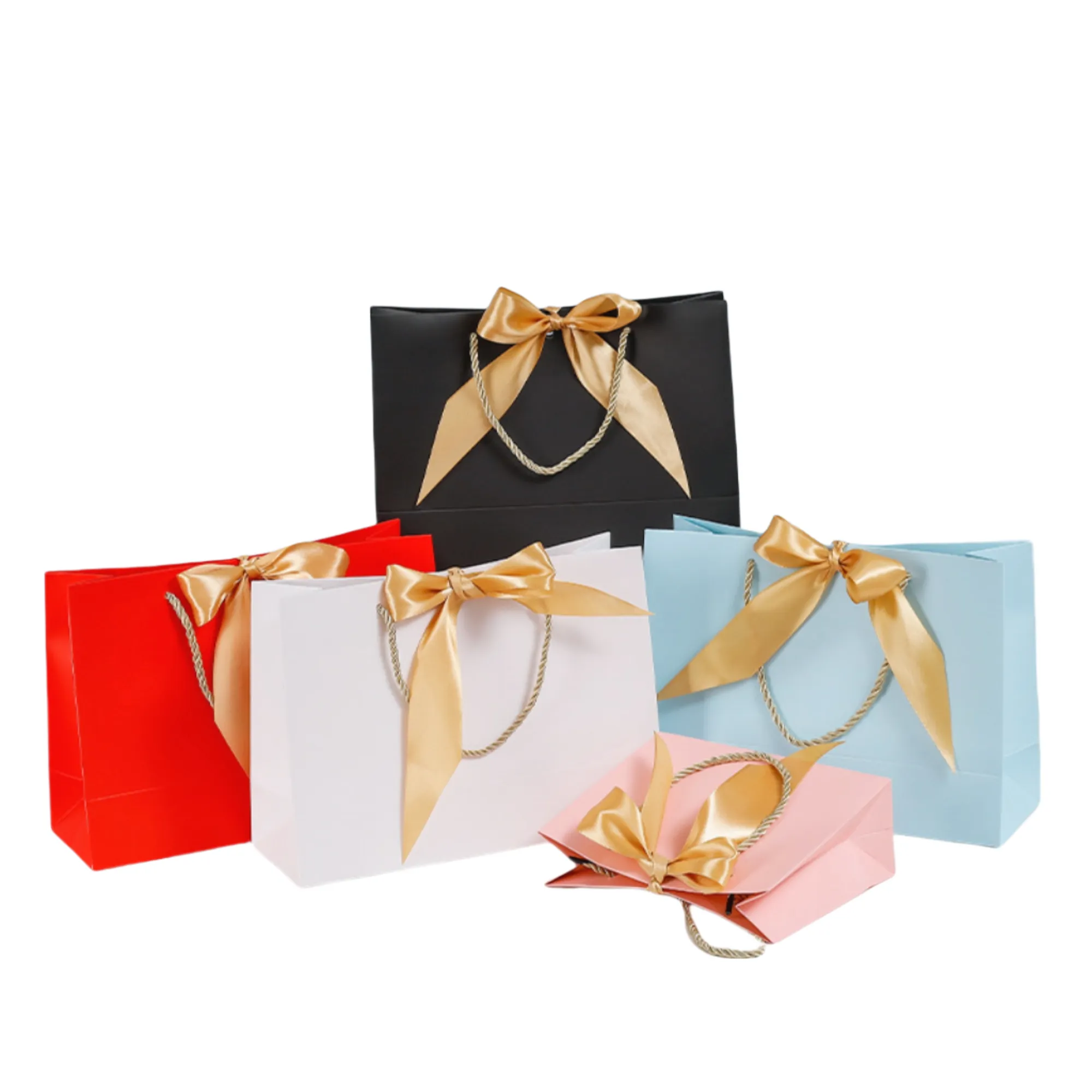 Gift Bags with Bow Ribbon Small