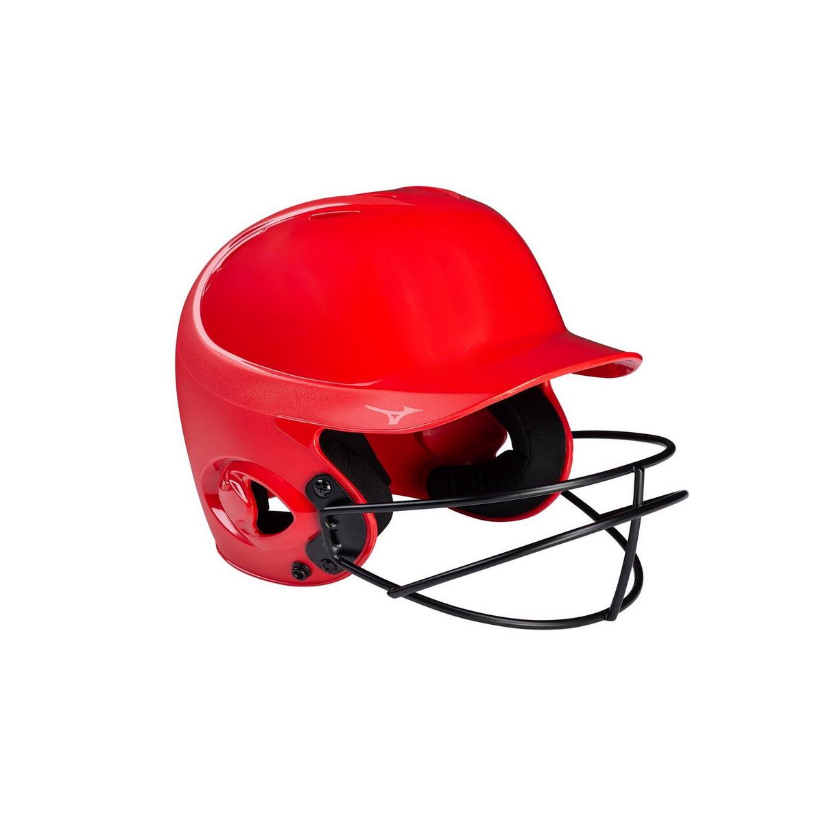 MVP Series Solid Batting Helmet with Fastpitch Softball Mask 19
