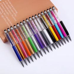 Crystal Ballpoint Pens with Stylus Tip