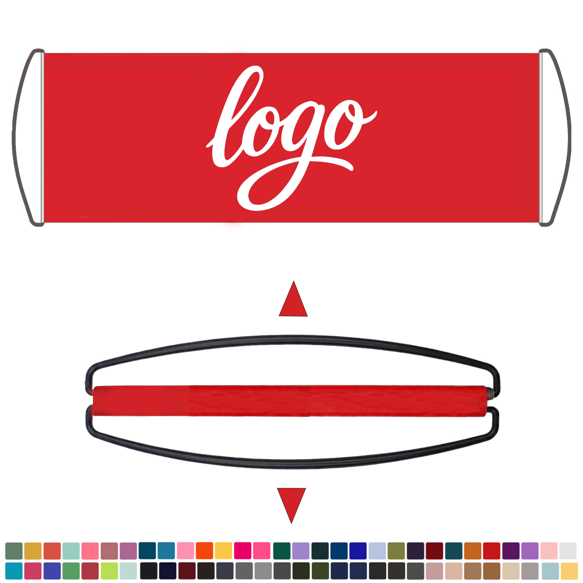 Full Color Handheld Advertising Retractable Banner