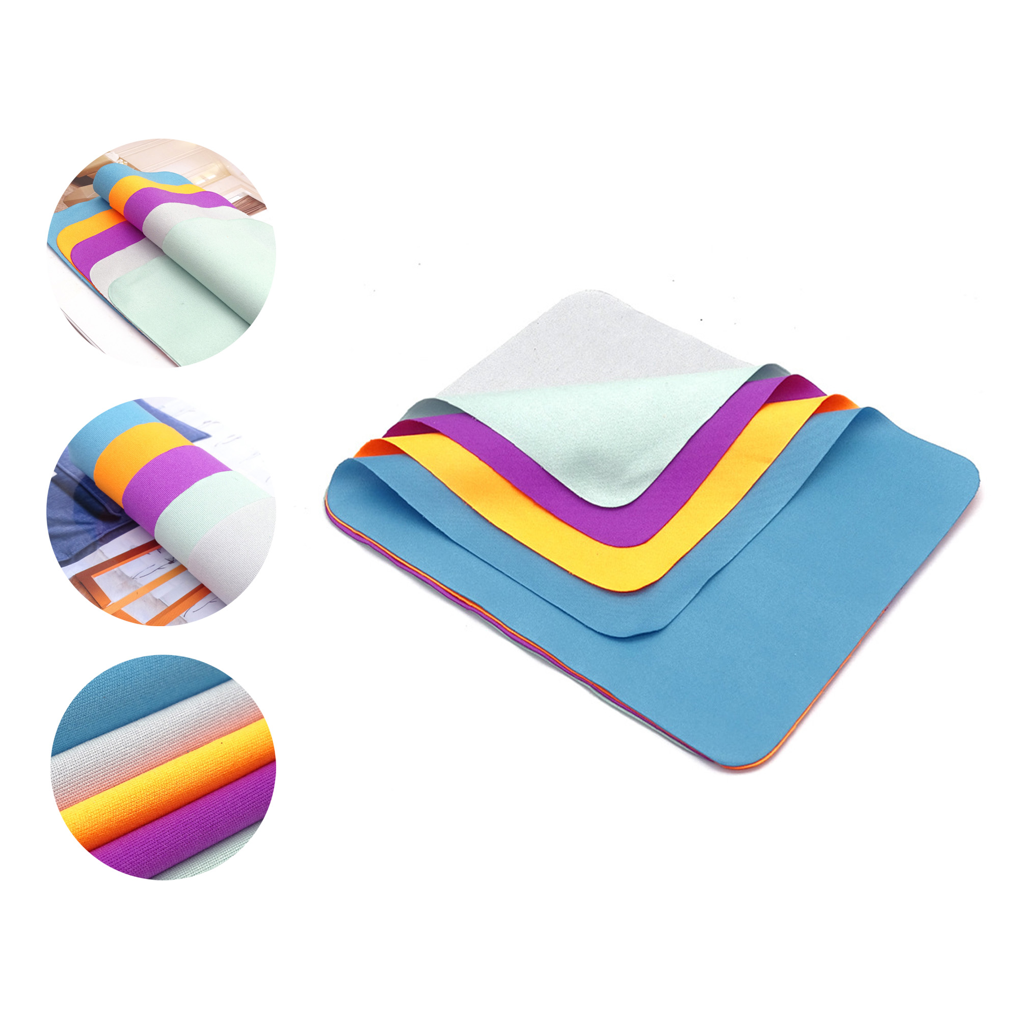 MOQ 20 6.89" X 5.71" Microfiber Glasses Cleaning Cloth 4