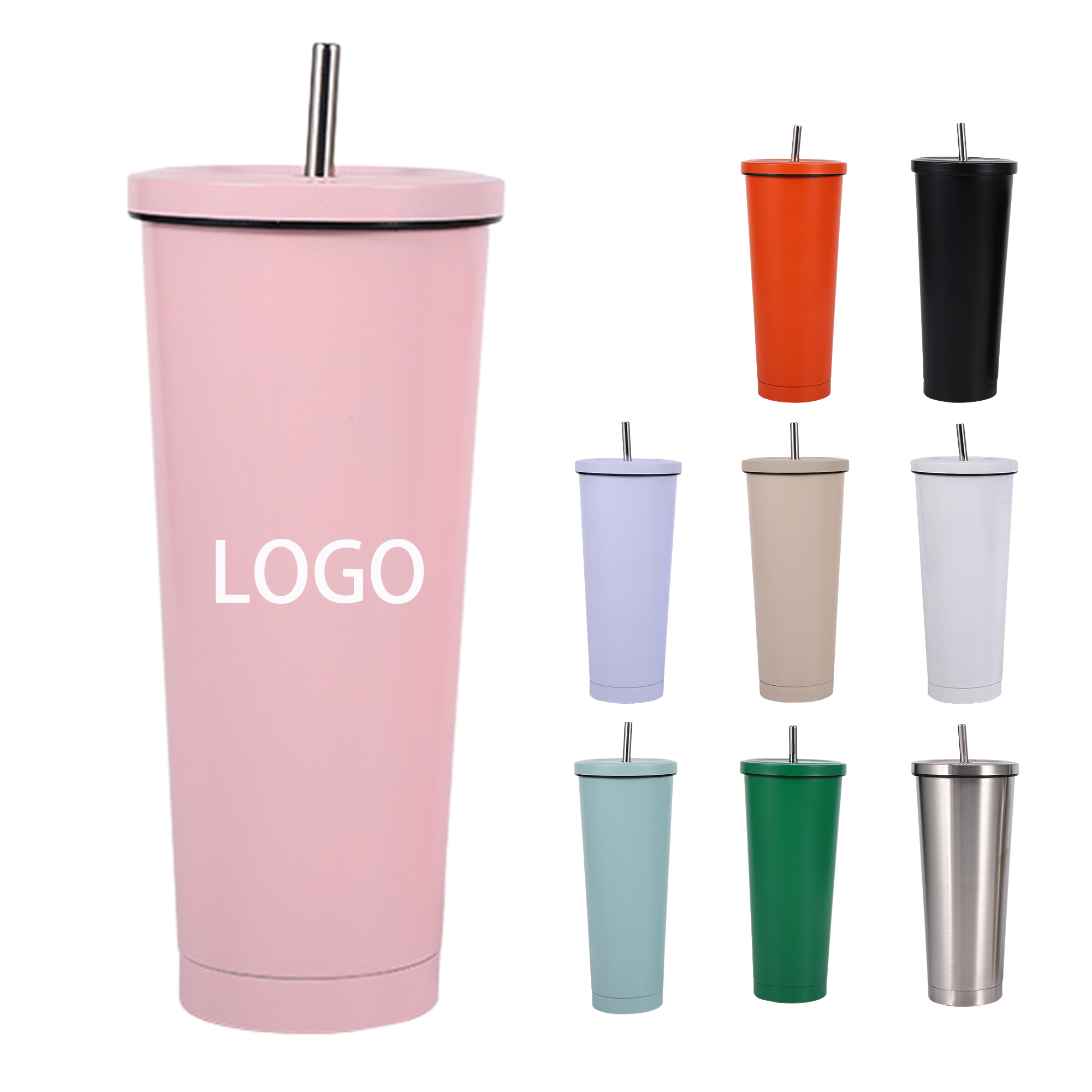 Vacuum Insulated Tumbler with Straw