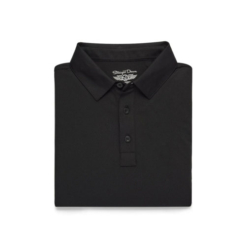 Straight Down Olympic Polo - Black