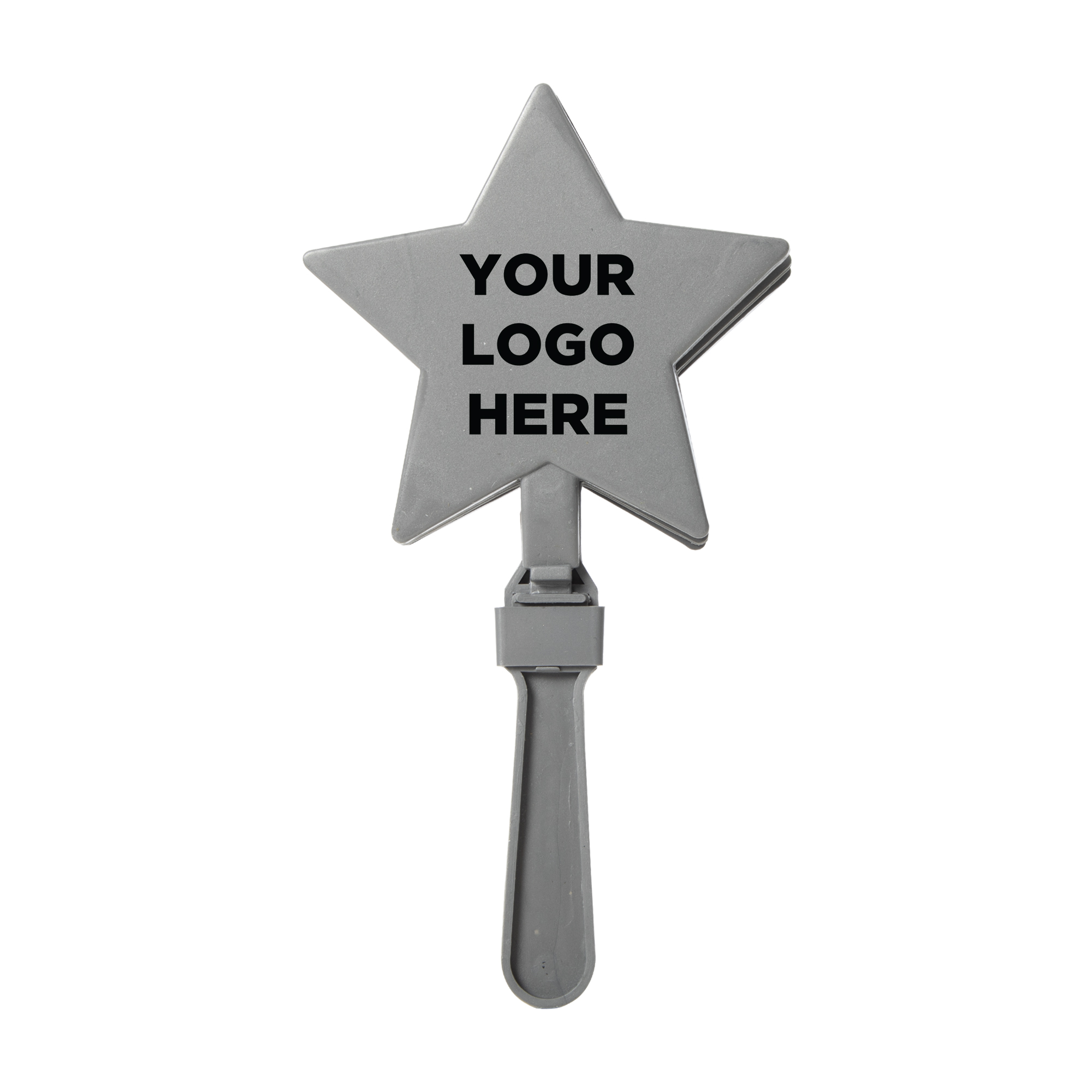 Silver 7" Star Hand Clapper (Imprintable) 8