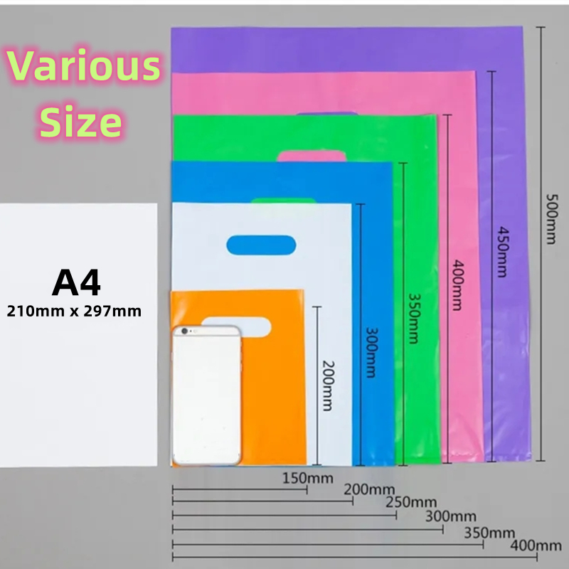 Recyclable Die Cut Handle Plastic Bag (14"x18") APM034 Damivada