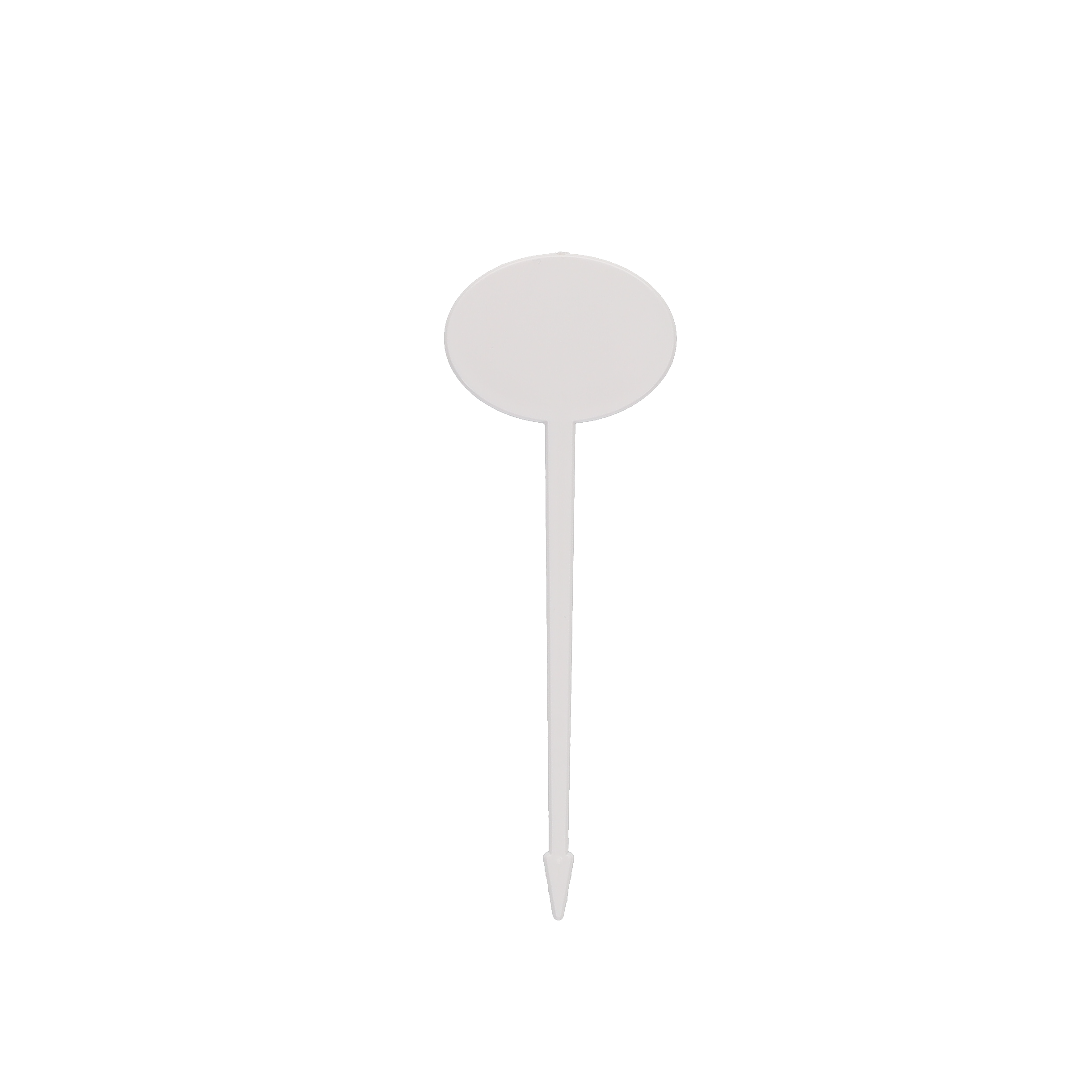 Plastic Food Pick 4.000" Oval White Tradition Print 7