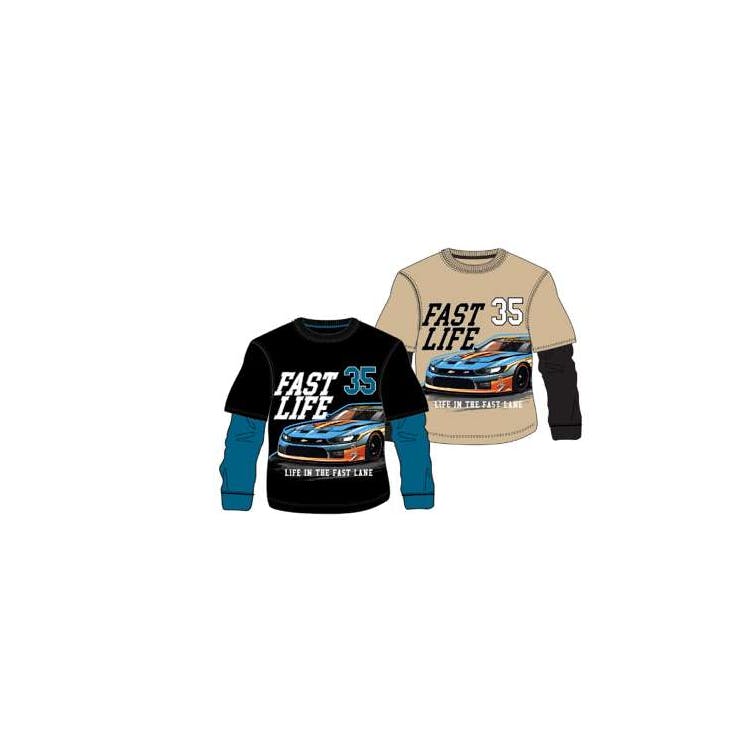 Boys' Double Sleeved T-Shirt Assorted 2-4 3