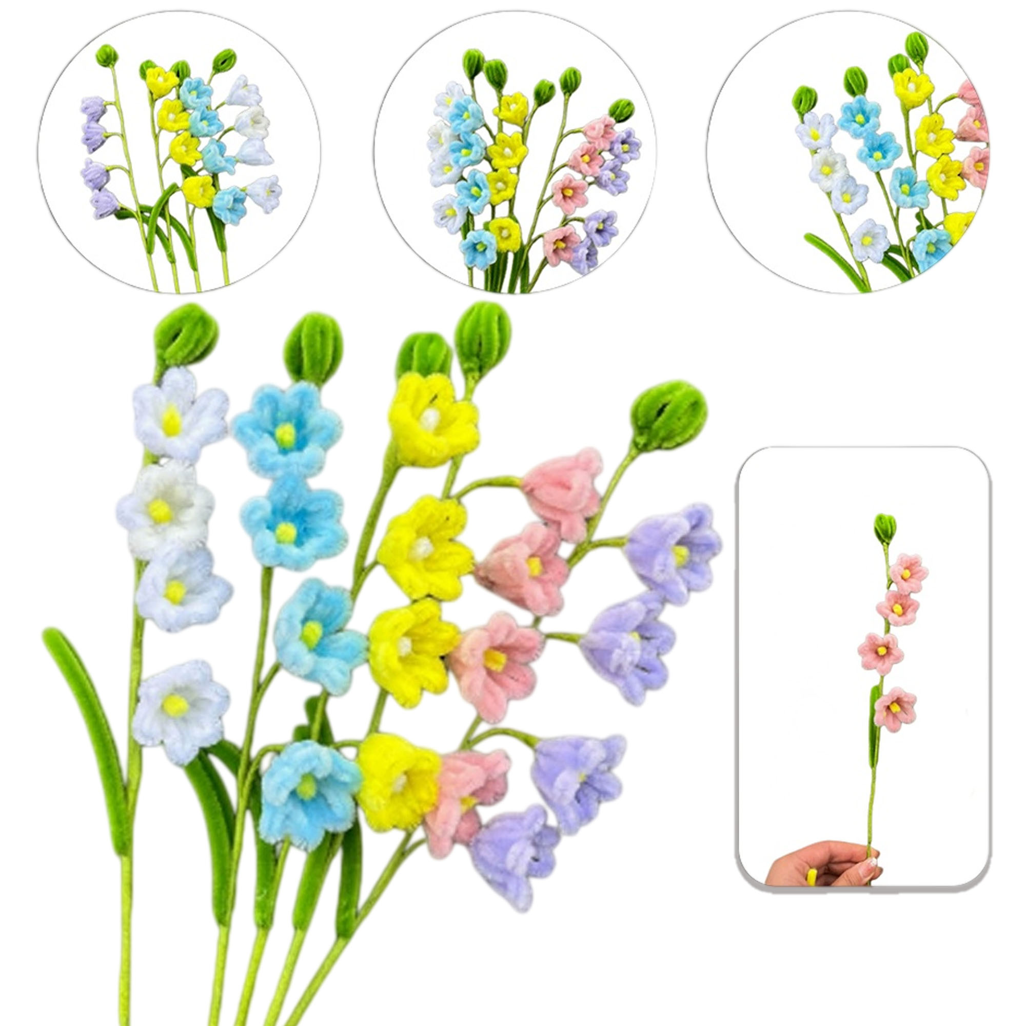Handmade Chenille Stem Artificial Flowers 2