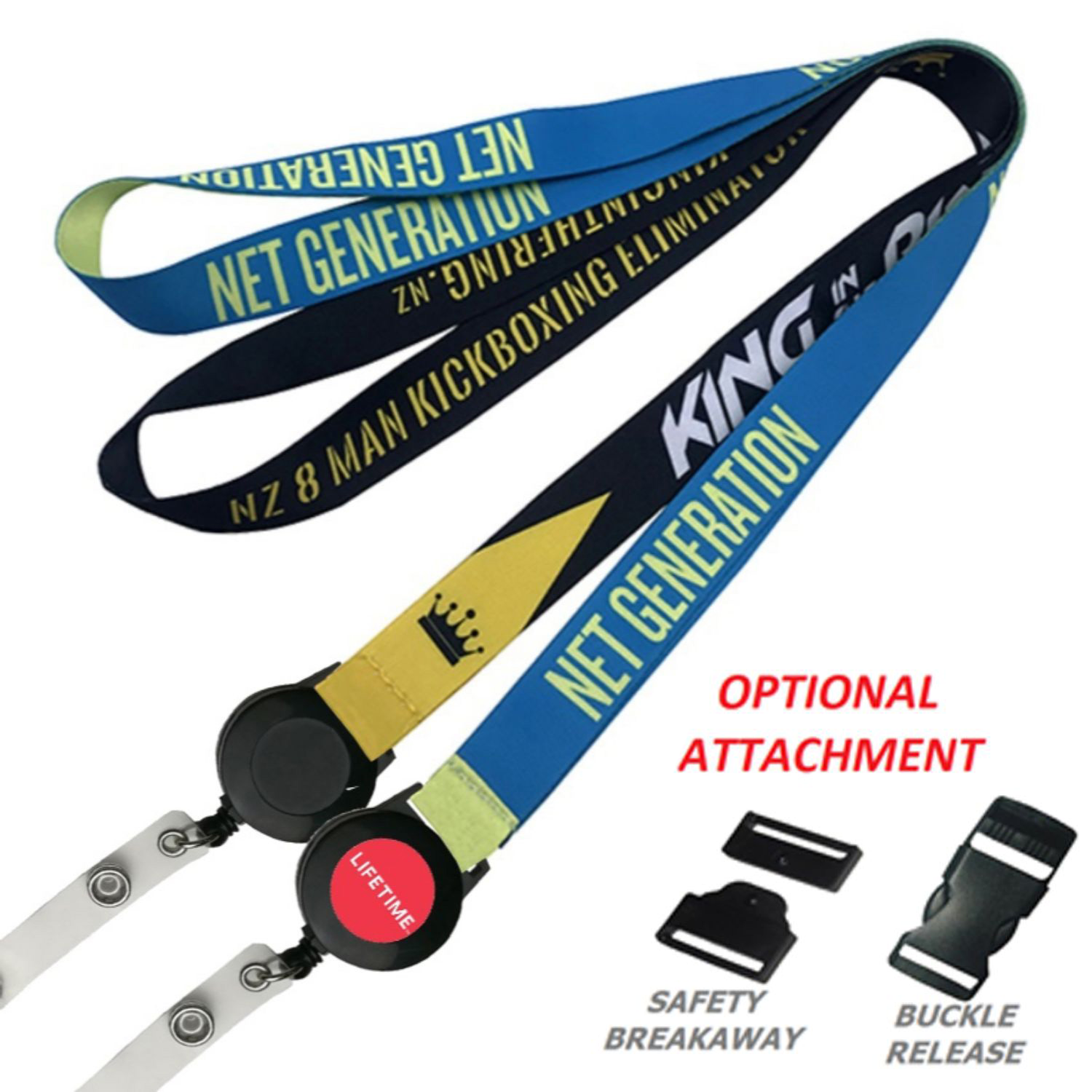 Custom Sublimated Lanyard Combo w/ Badge Reel
