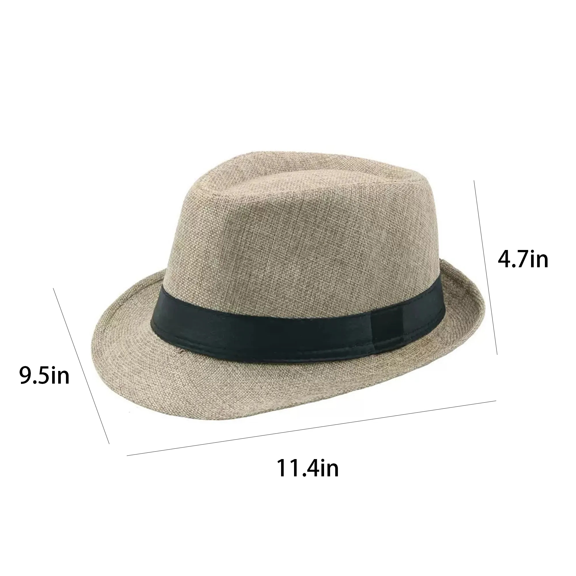 Classic Straw Fedora Hat MOQ 20pcs 9