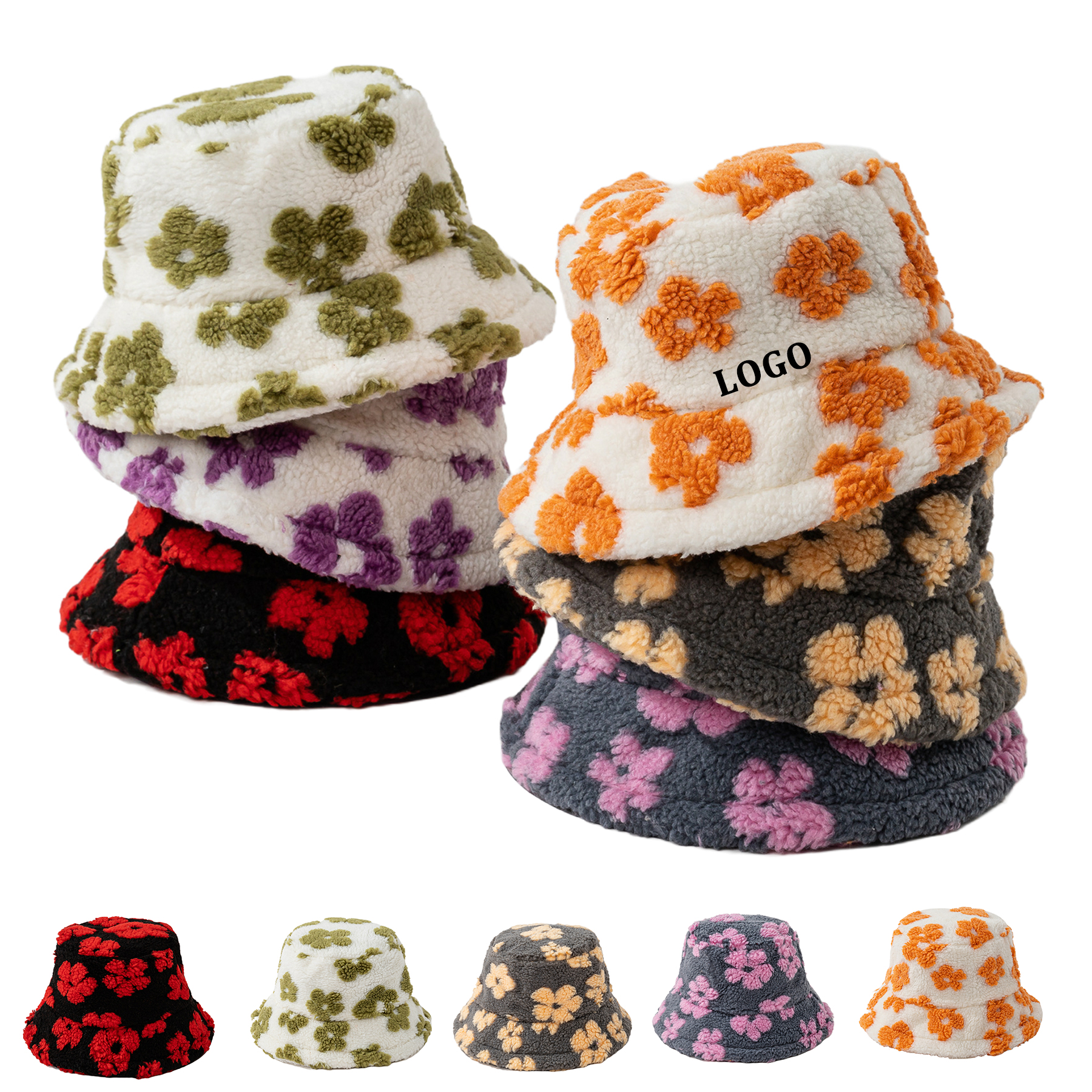 Winter Warm Plush Fuzzy Bucket Hat 11