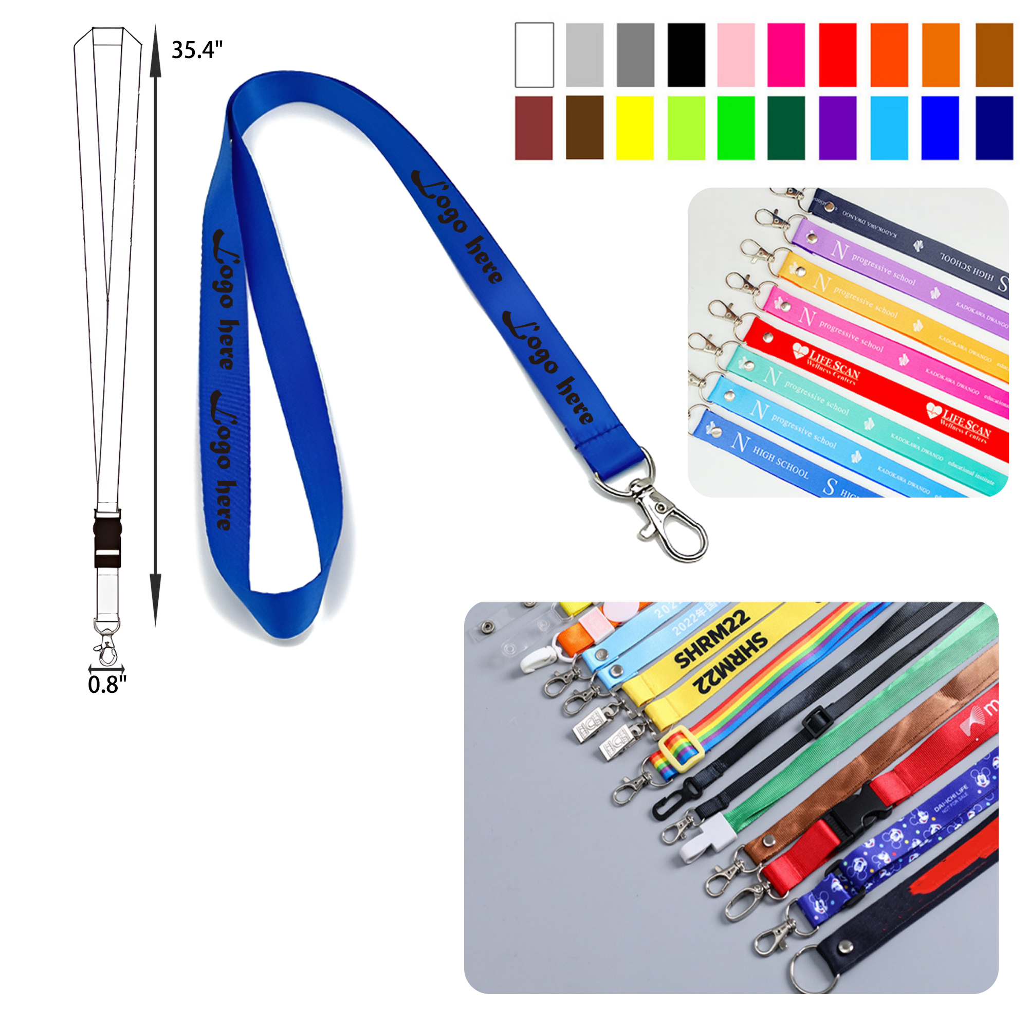 MOQ 300 PCS Unique Custom Pantone Color Lanyard