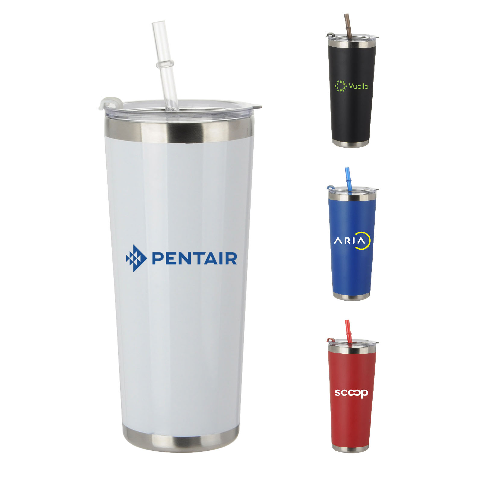 20 Oz Stainless Tumbler with Straw