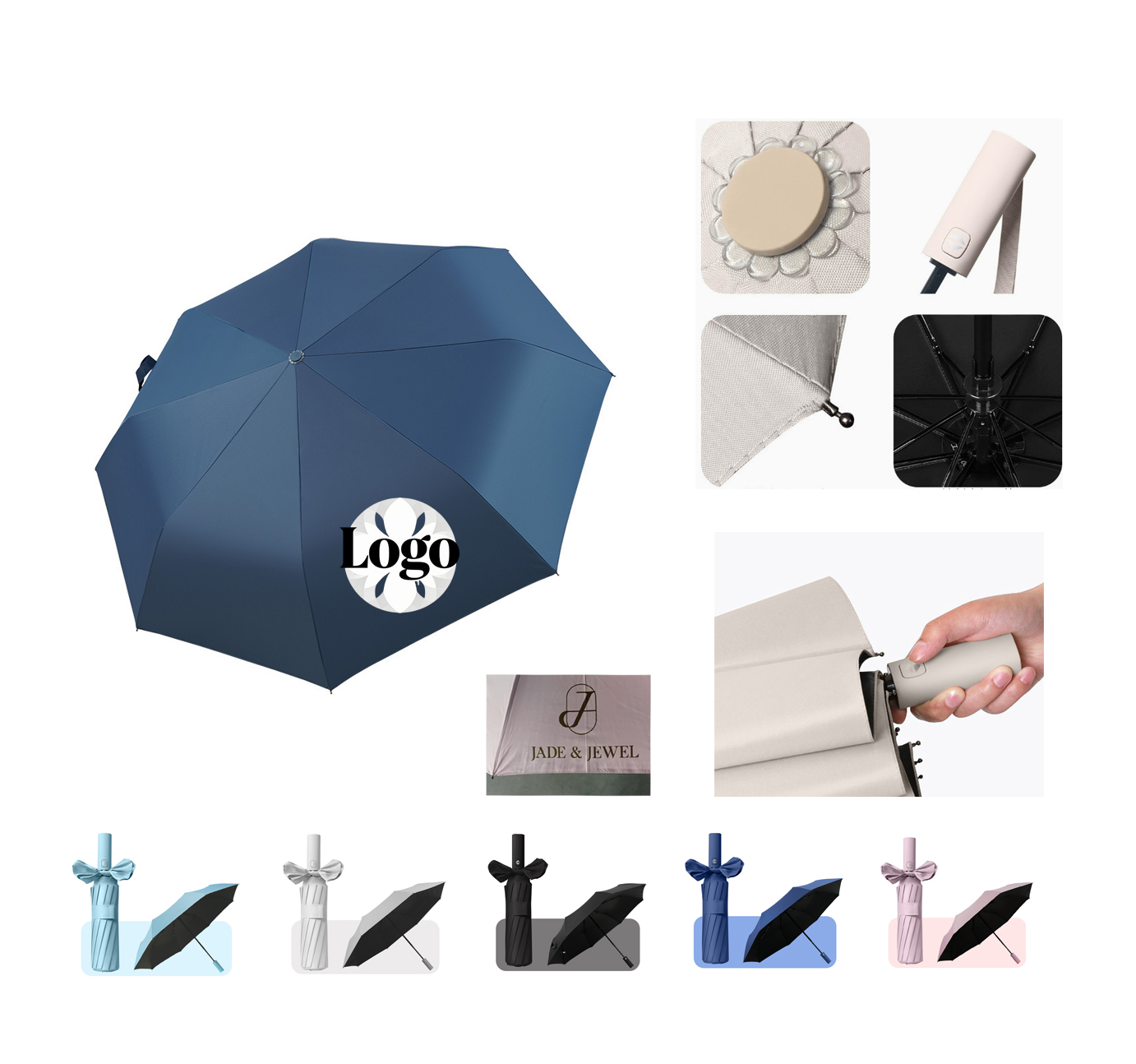 Dual-Use Folding Automatic Umbrella