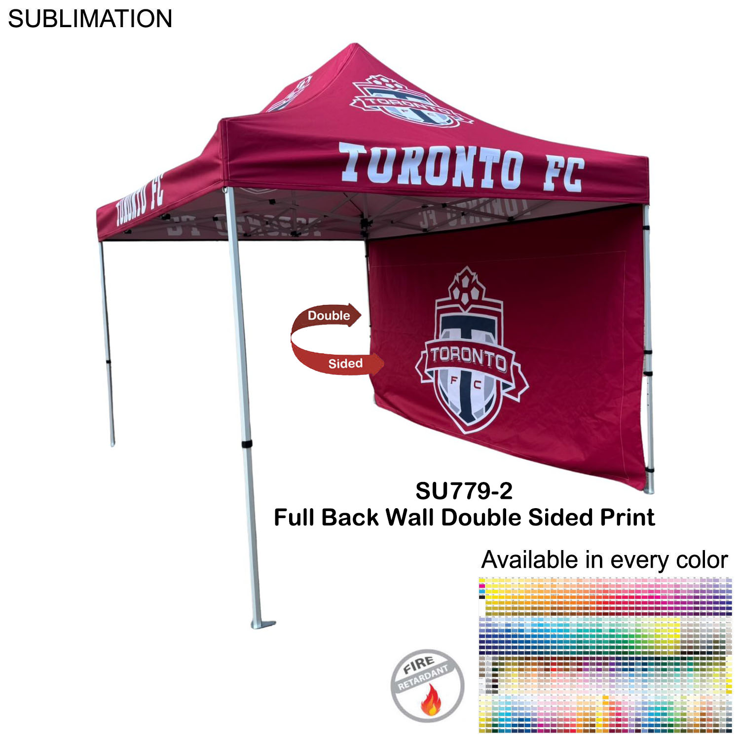 Full 15' Back Wall for 10x15 Tent Kit, Sublimated, Double Sided Print 4