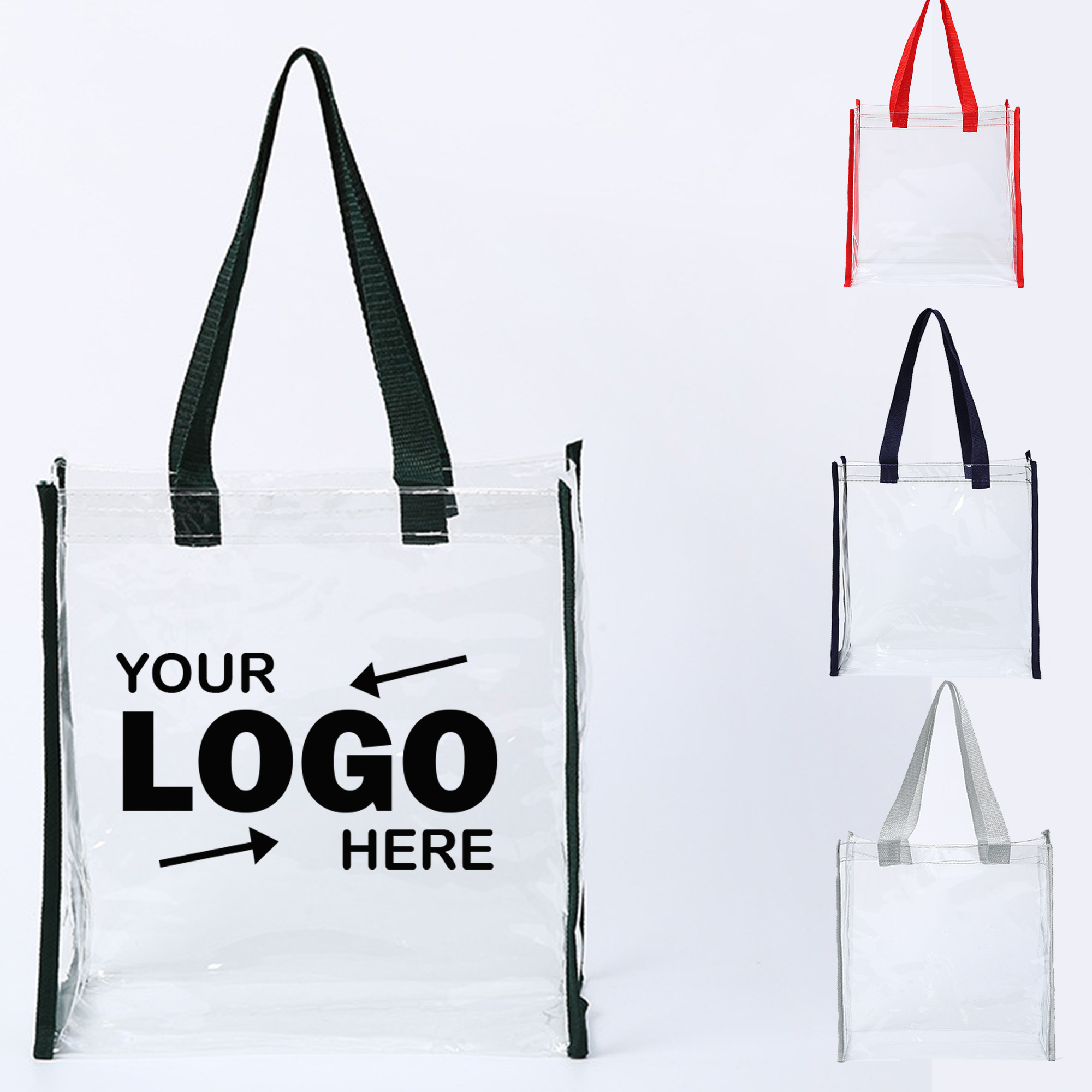 Durable Transparent PVC Handbag With Customizable Design For Shopping And Events 3