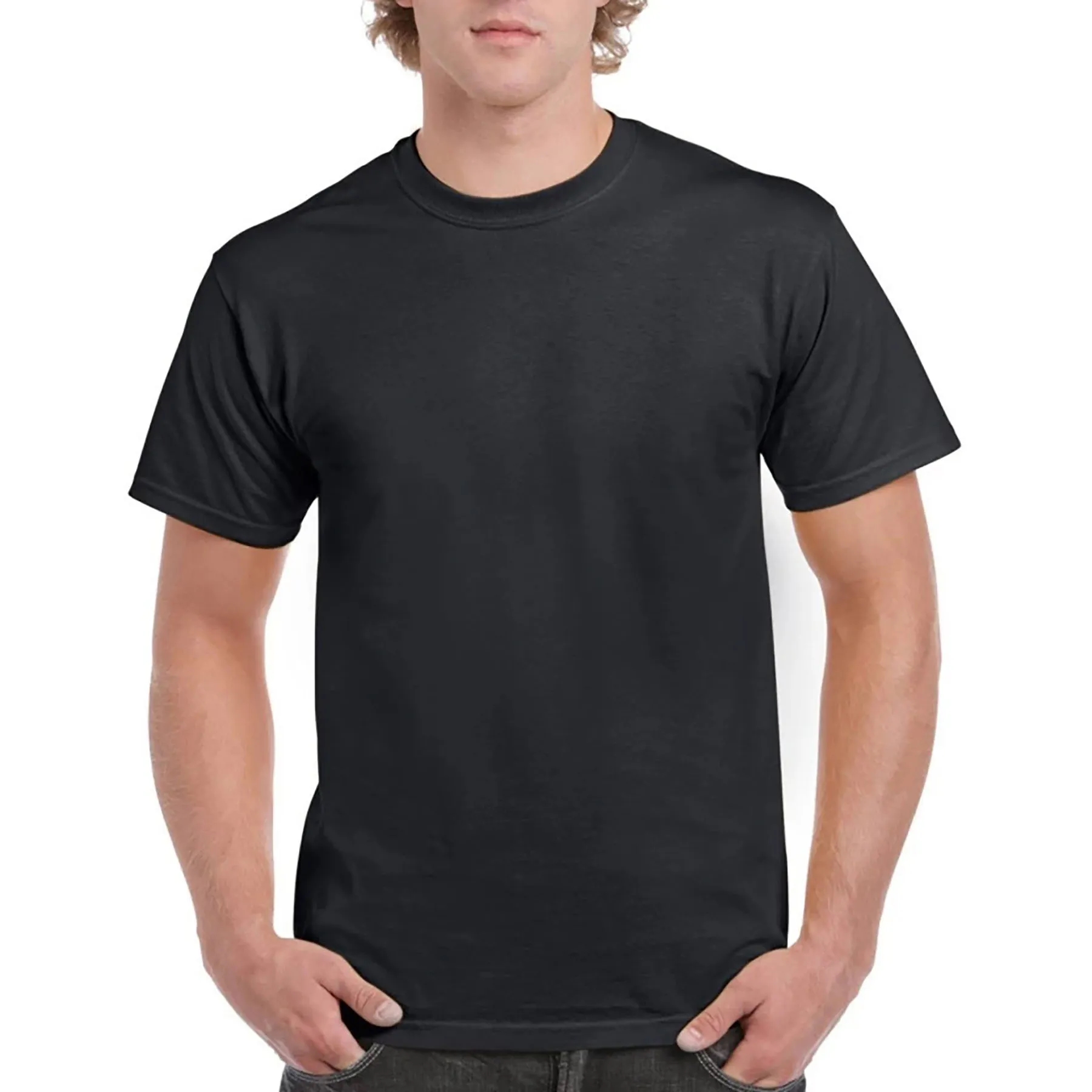 100% Cotton Crew Neck T-shirt Men's 21