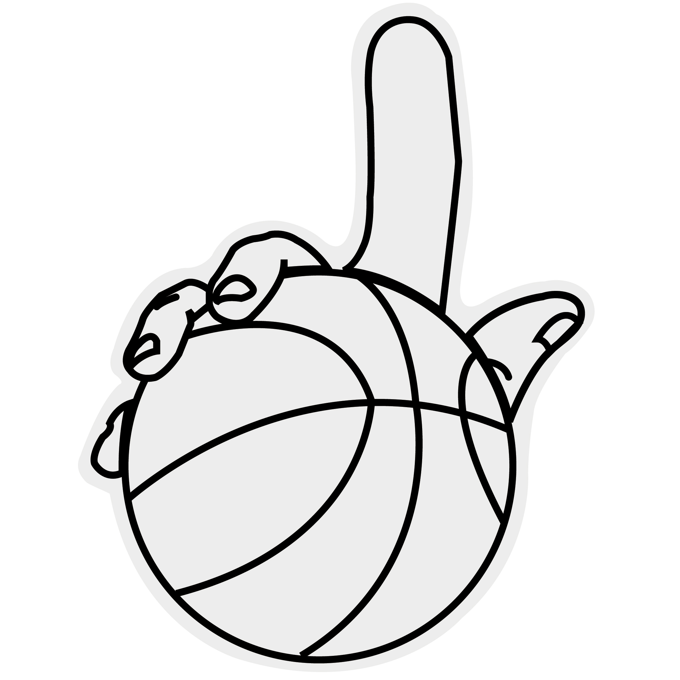 Large Basketball Hand 70