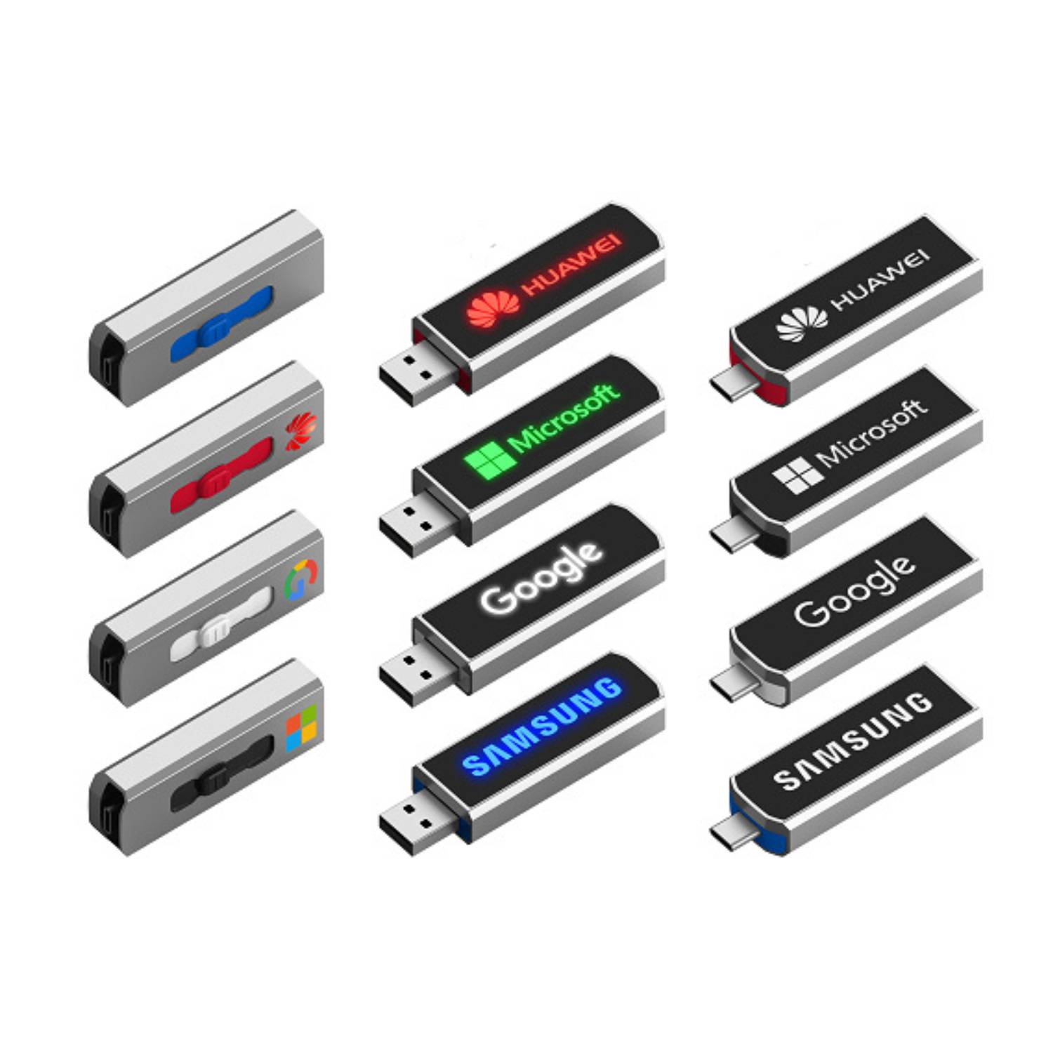 Type-C LED Light Up OTG USB Flash Drive 10
