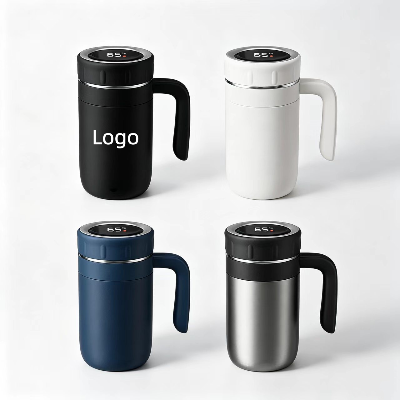 17oz Stainless Steel Insulated Coffee Mug&Tumbler With Handle& Smart Temperature Display
