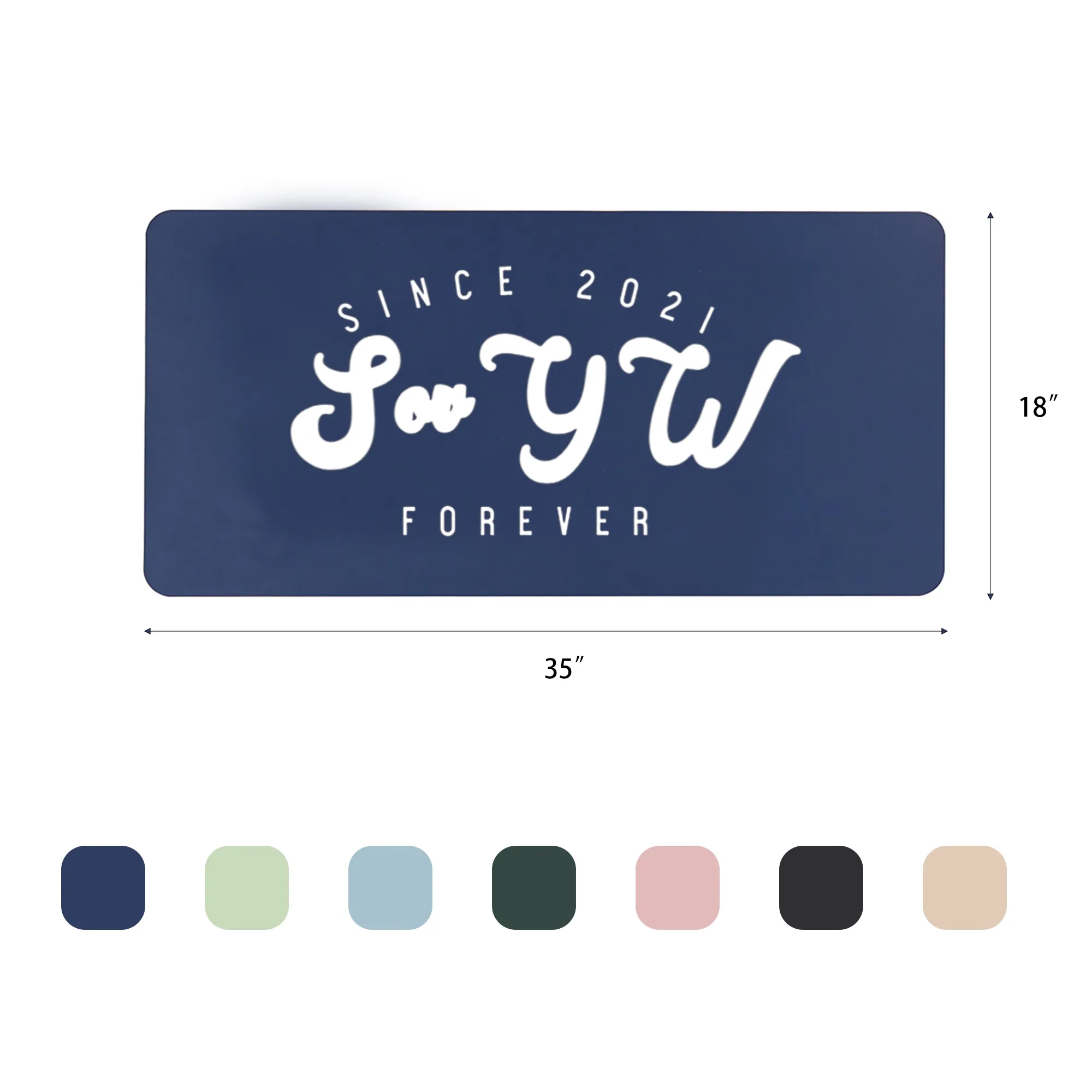 Large Pu Leather Non-Slip Customized Computer Mouse Pad MOQ 3