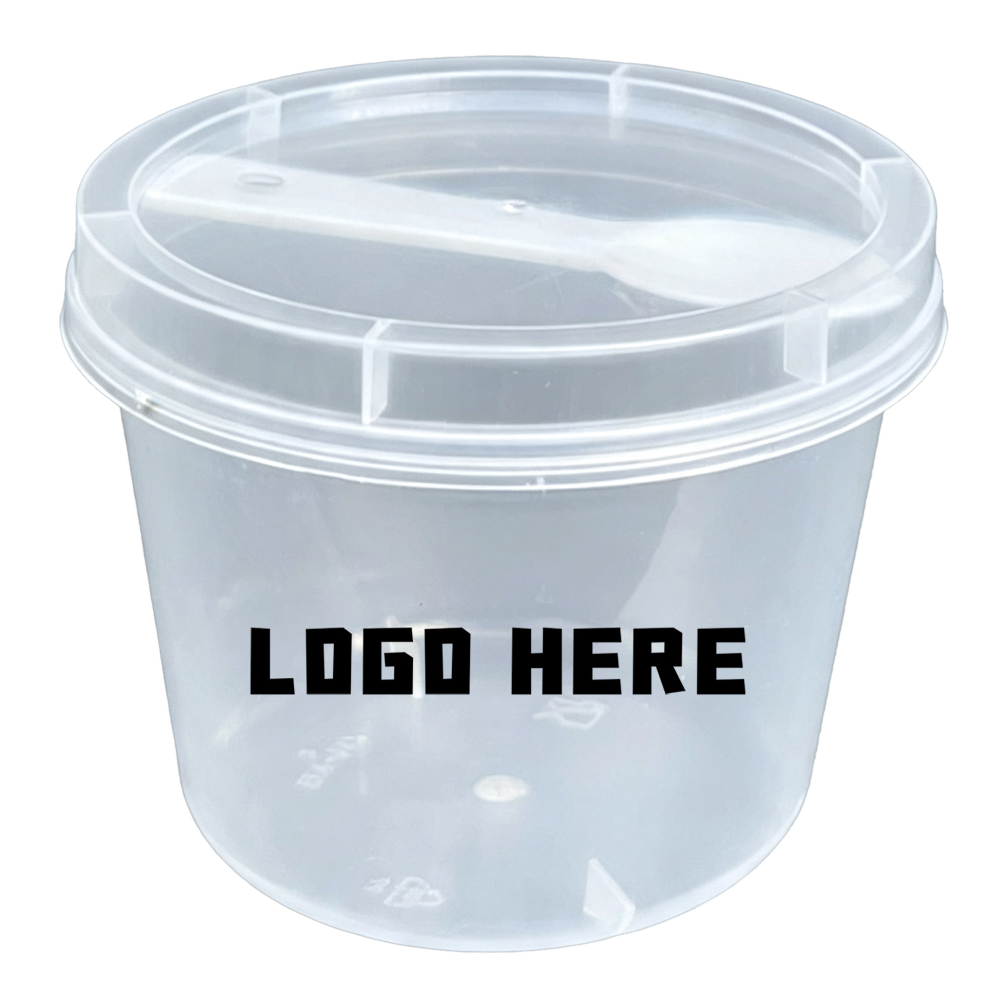 7oz Disposable Pudding Container With Spoon 2
